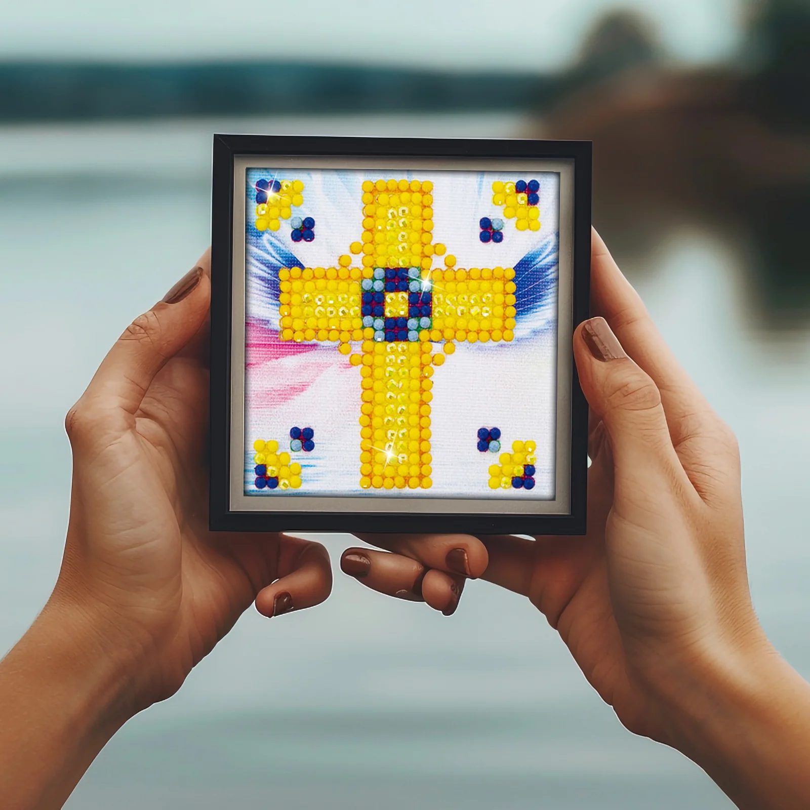 Diamond Dotz Golden Cross - 3.0" x 3.0" - Image 4