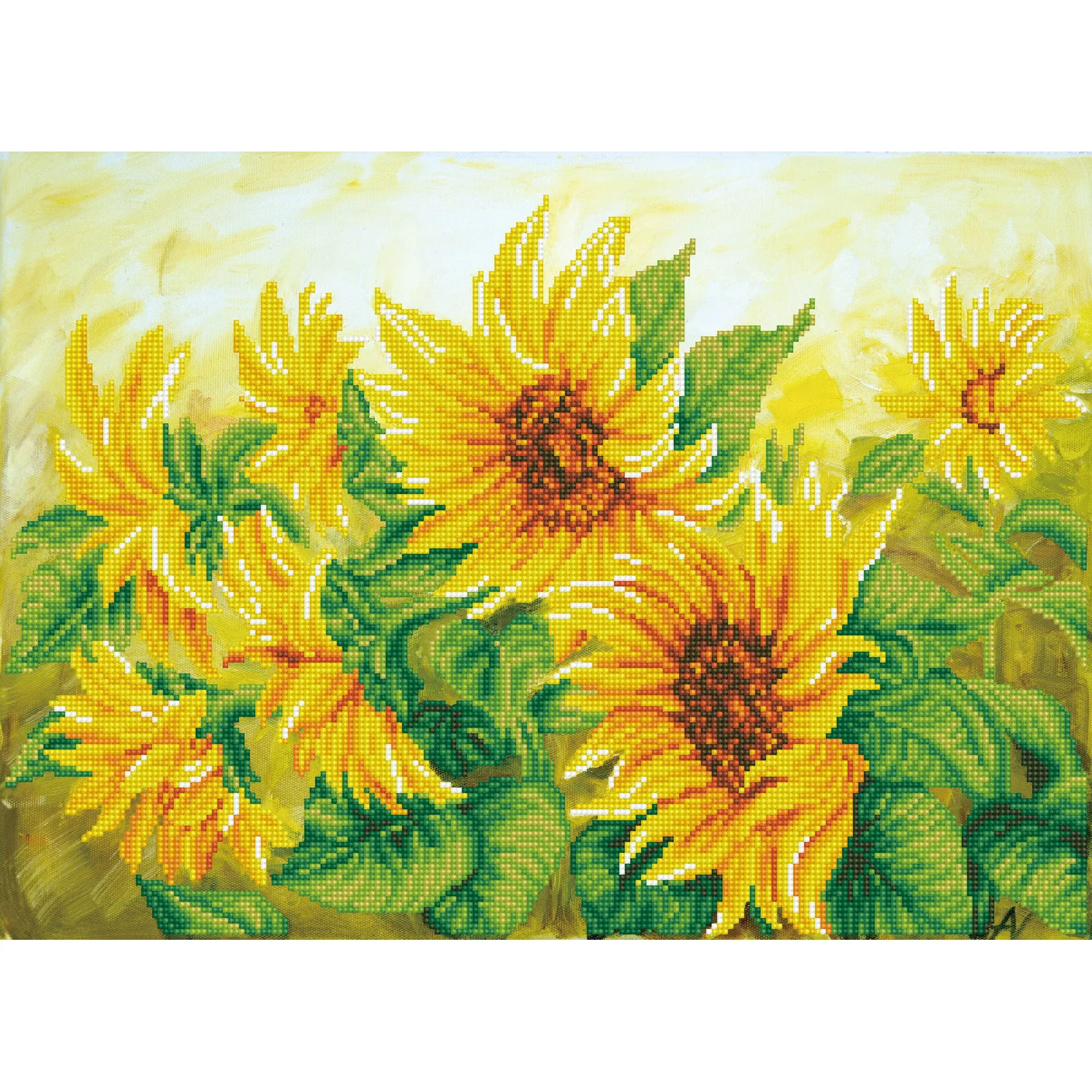 Diamond Dotz Hazy Daze Sunflowers - 22.4" x 16.1" - Image 6