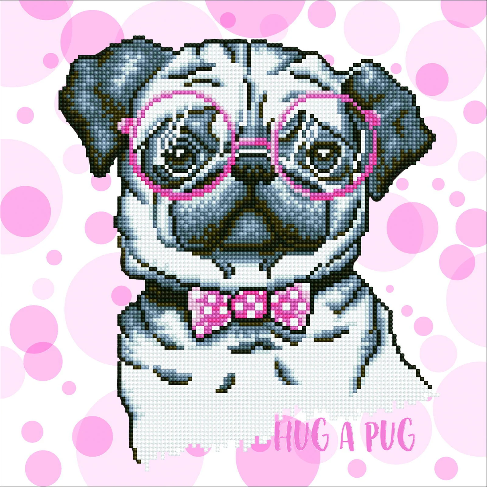 Diamond Dotz Hug A Pug - 13.8" x 13.8" - Image 6