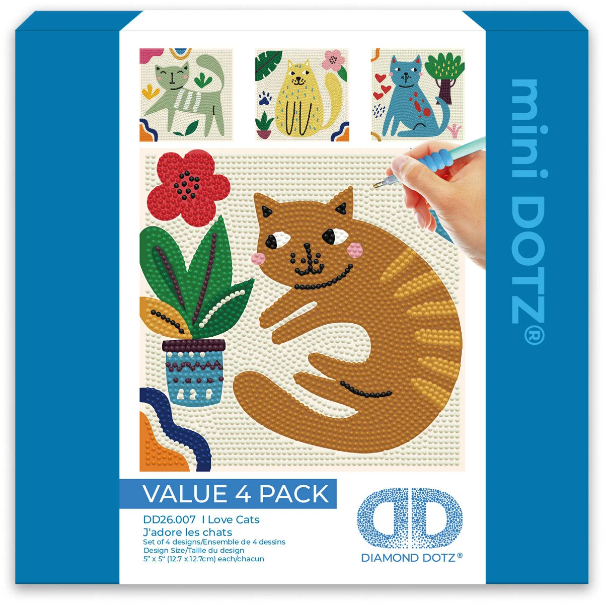 Diamond Dotz Mini Dotz I Love Cats - 5.0" x 5.0" - Image 8