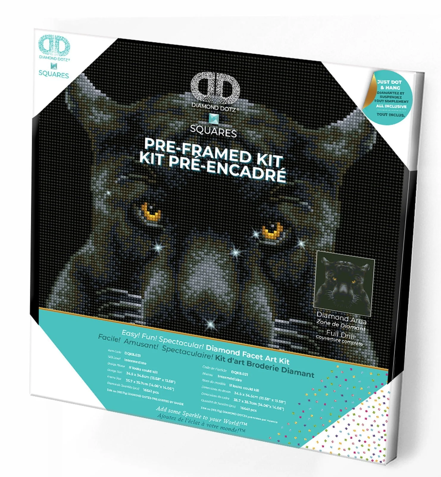 Diamond Dotz If Looks Could Kill with Frame - 13.6" x 13.6"
