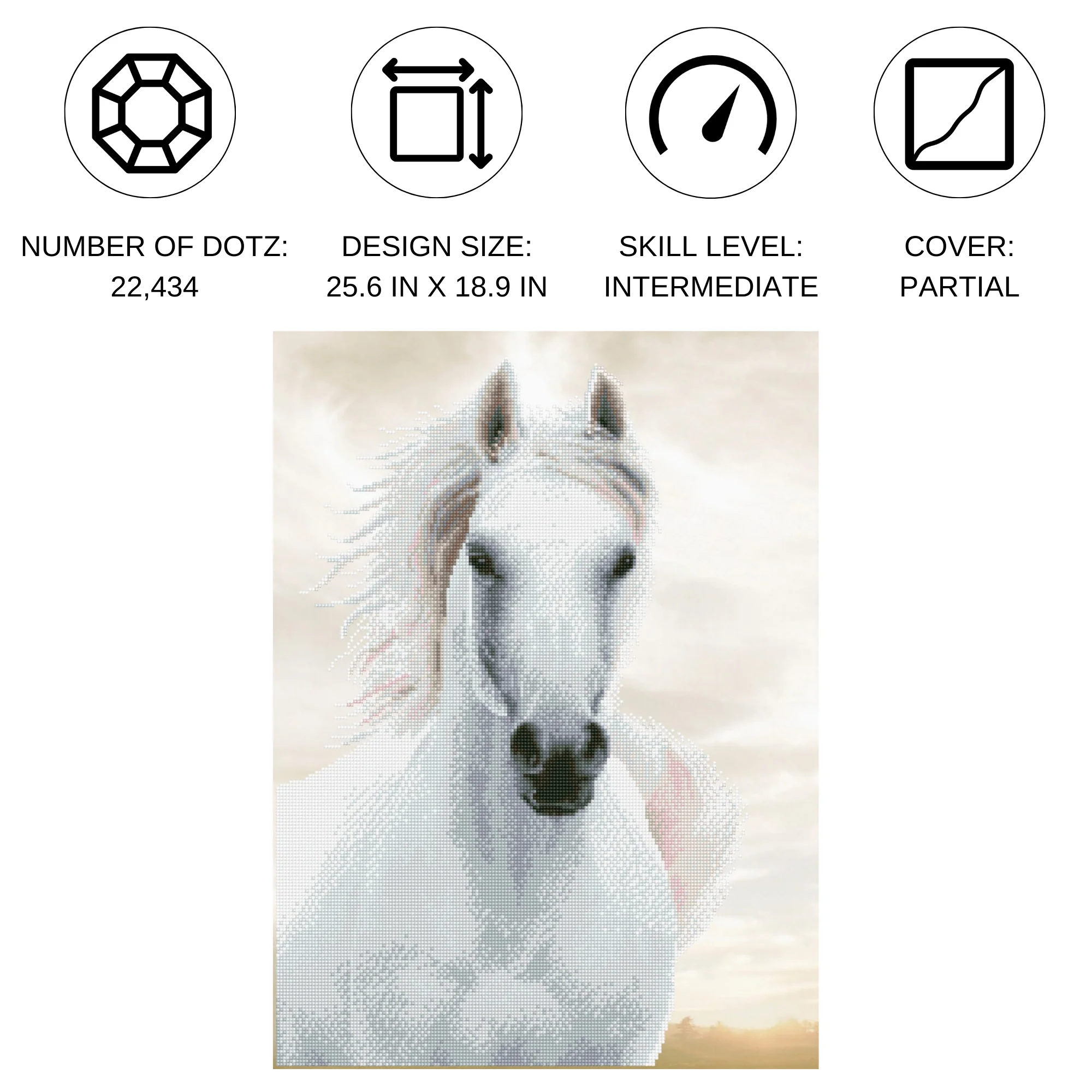 Diamond Dotz Imperial Stallion - 18.9" x 25.6" - Image 2