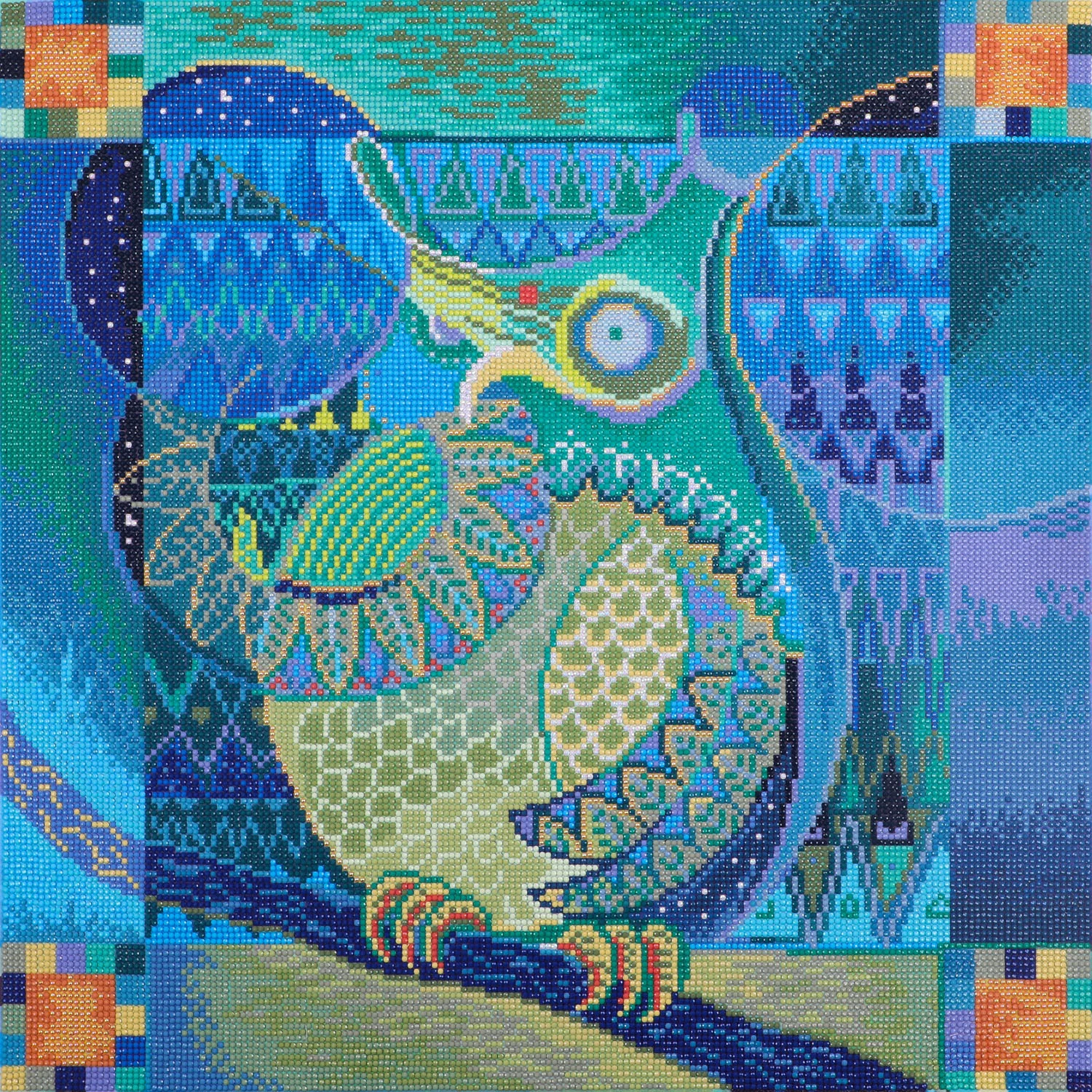 Diamond Dotz Indian Owl - 20.3" x 20.3" - Image 6
