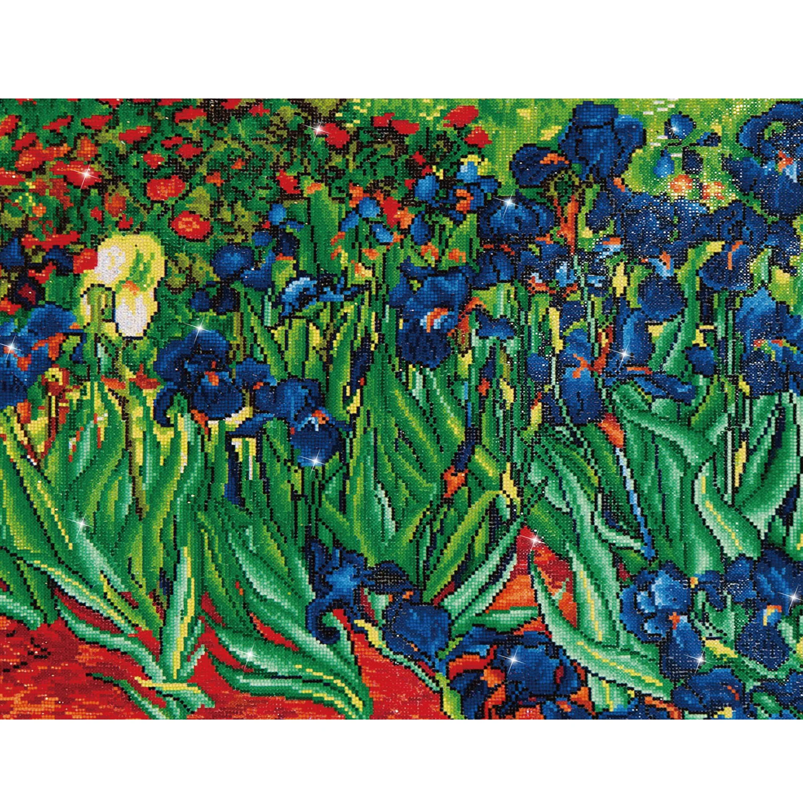 Diamond Dotz Irises (Van Gogh) - 28.0" x 22.0" - Image 5