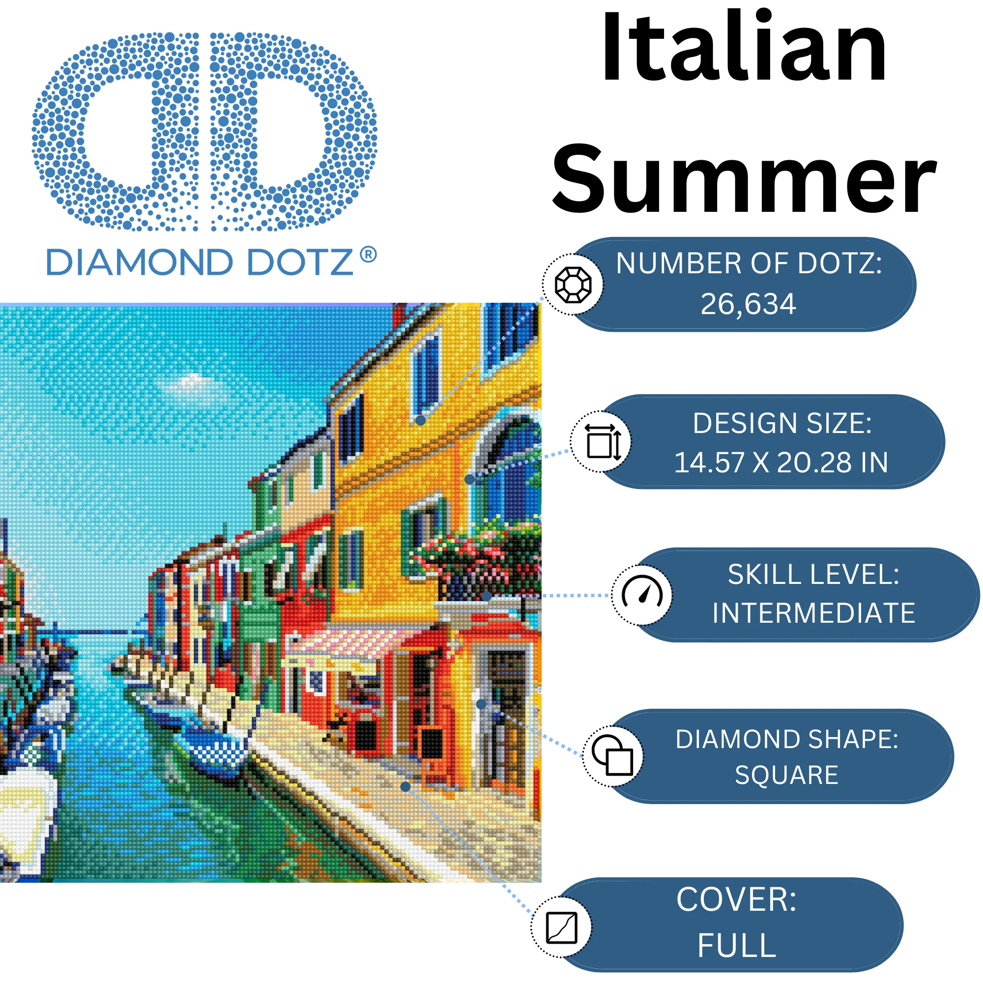 Diamond Dotz Italian Summer - 20.3" x 14.6" - Image 3