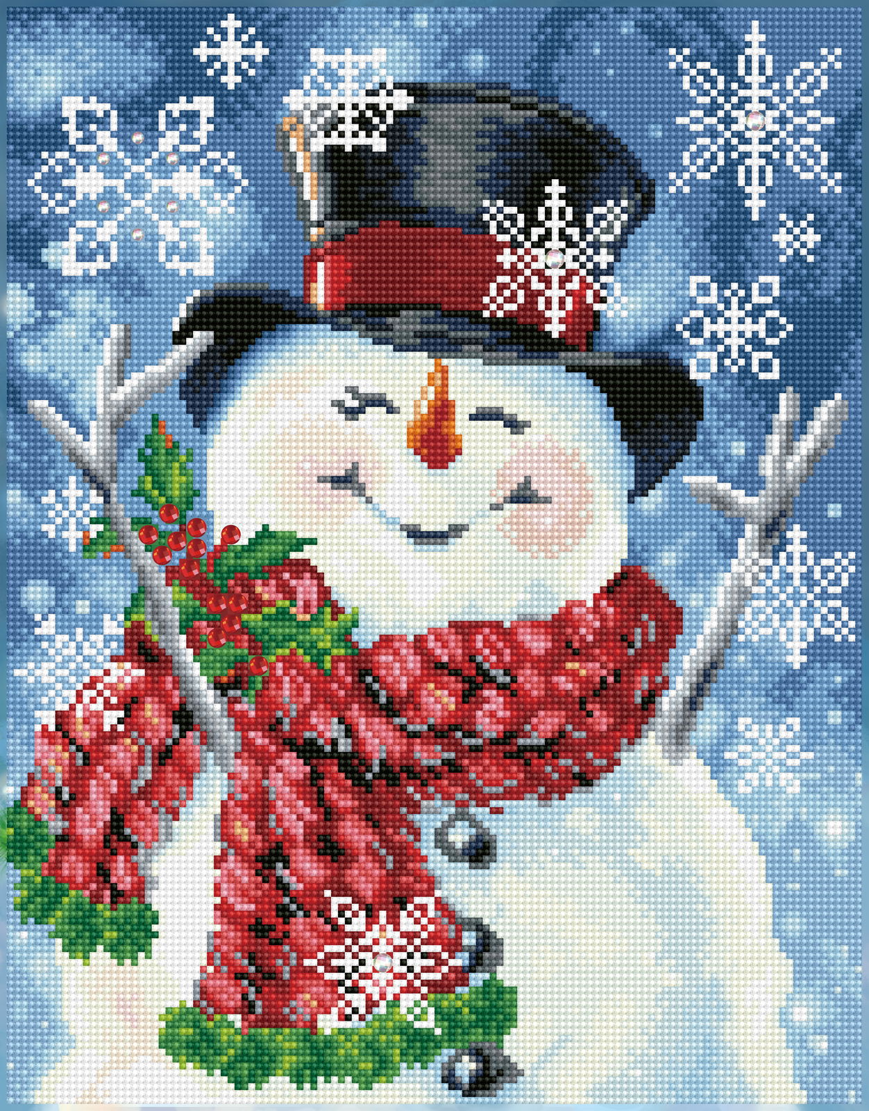 Diamond Dotz Joyful Jolly Snowman - 14.0" x 17.9" - Image 5