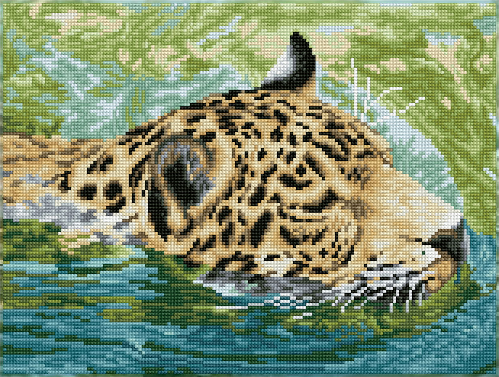 Diamond Dotz Jungle Prince with Frame - 16.1" x 12.2" - Image 3