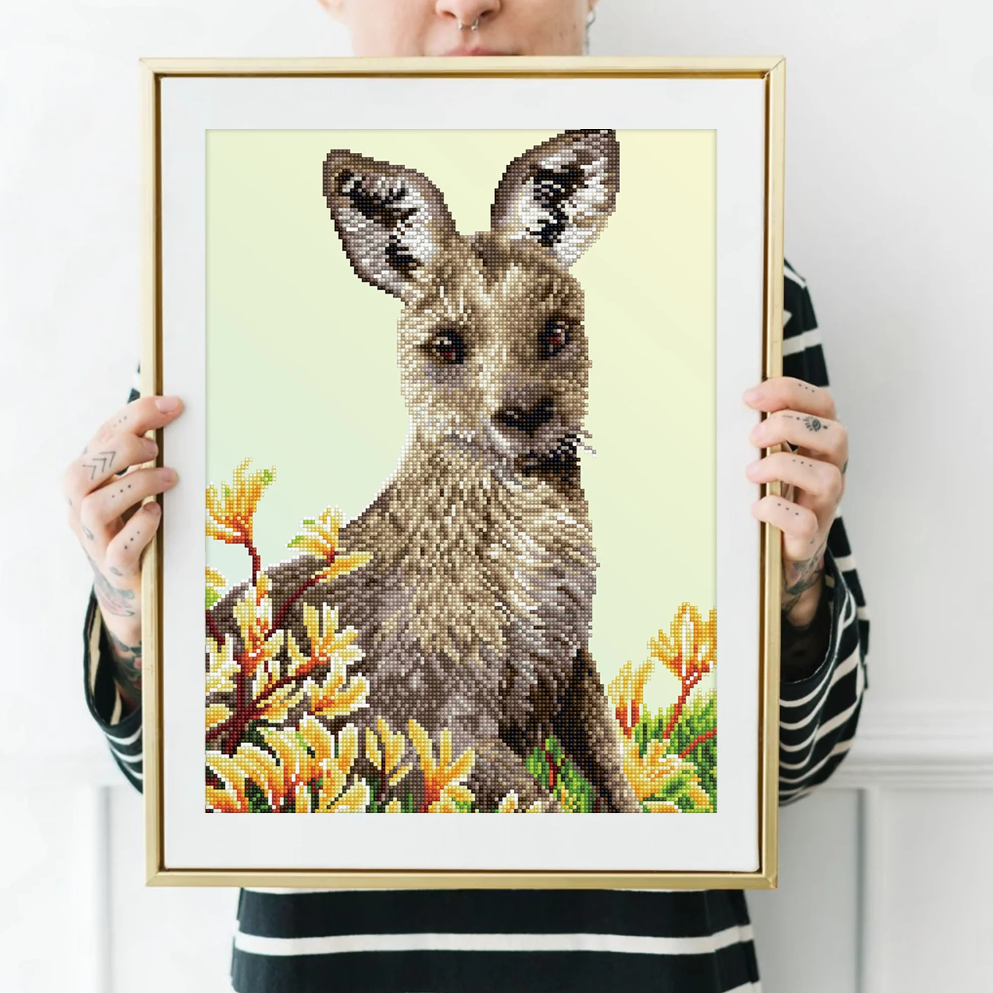 Diamond Dotz Kangaroo & Kangaroo Paw - 16.1" x 20.1" - Image 3