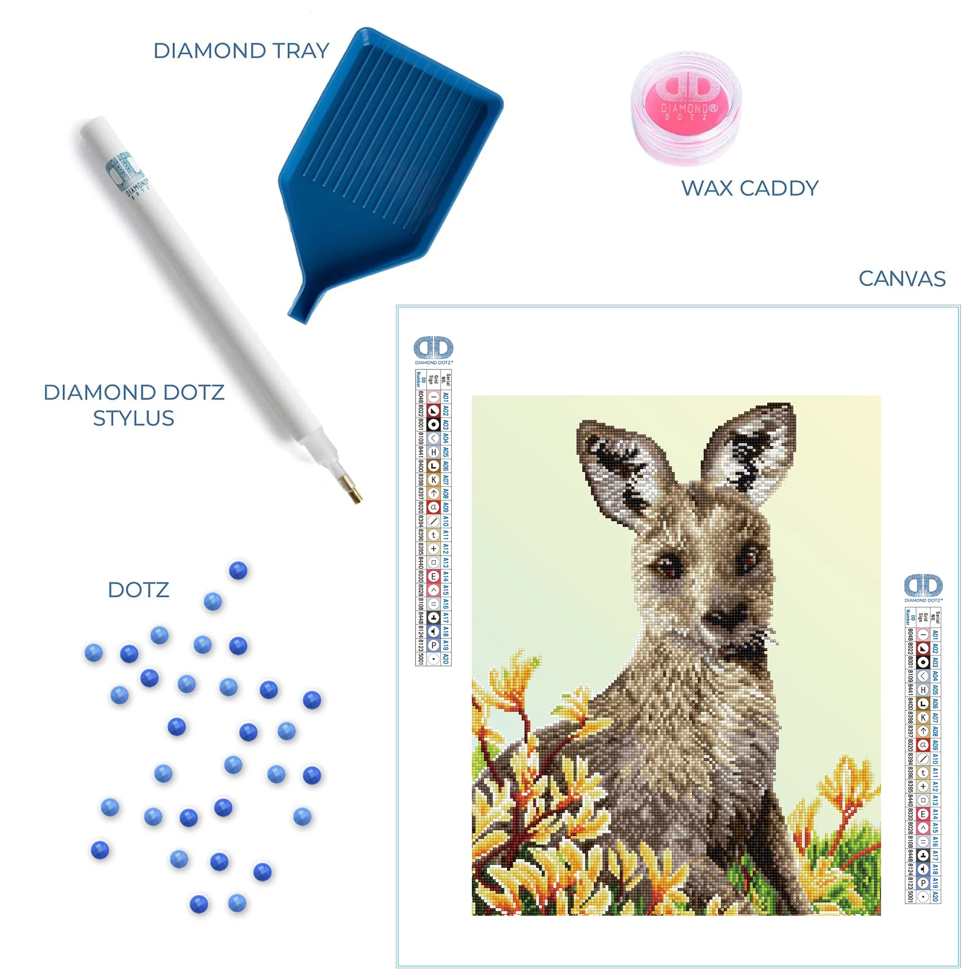 Diamond Dotz Kangaroo & Kangaroo Paw - 16.1" x 20.1" - Image 5