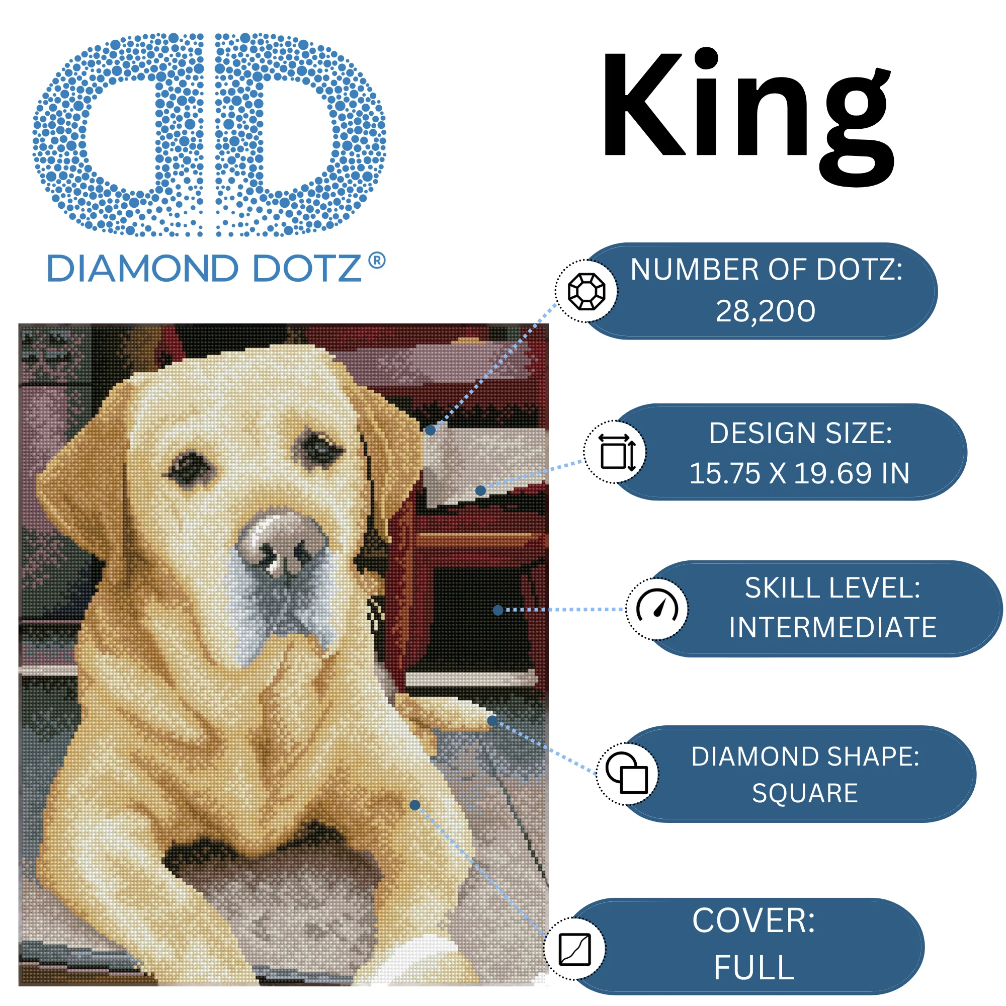 Diamond Dotz King - 15.8" x 19.7" - Image 6