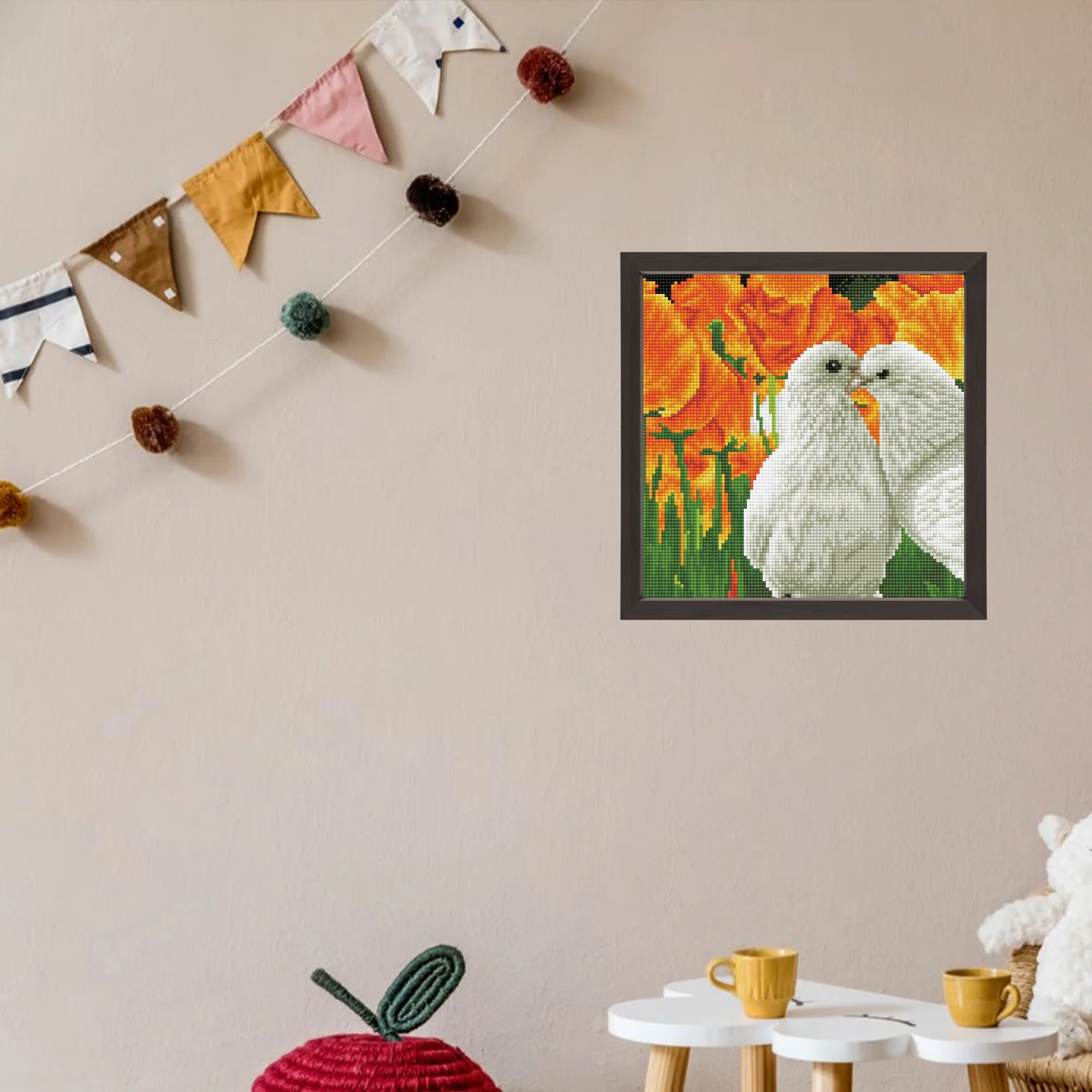 Diamond Dotz Kissing Doves - 12.0" x 12.0" - Image 3
