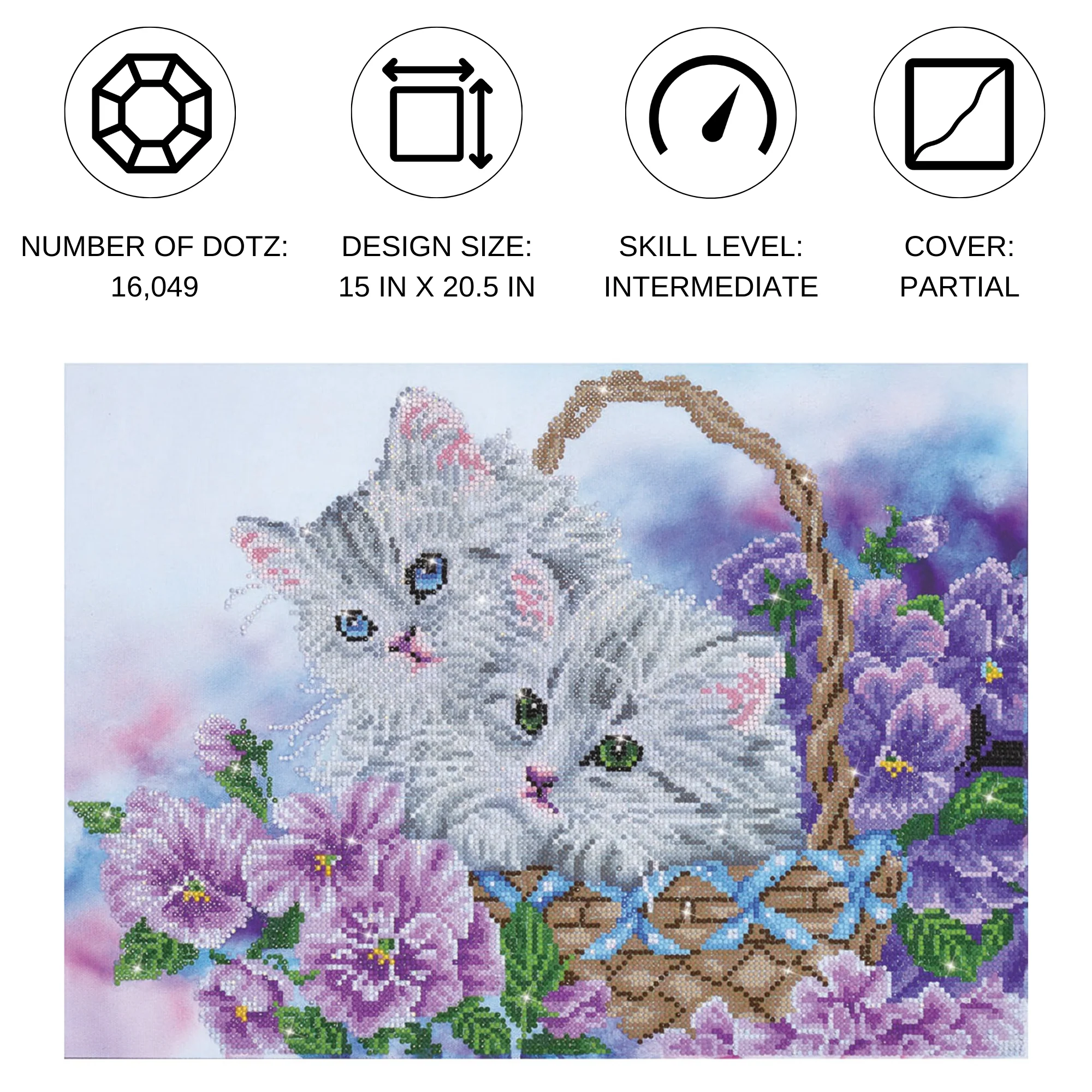 Diamond Dotz Kitty Basket - 20.5" x 15.0" - Image 7