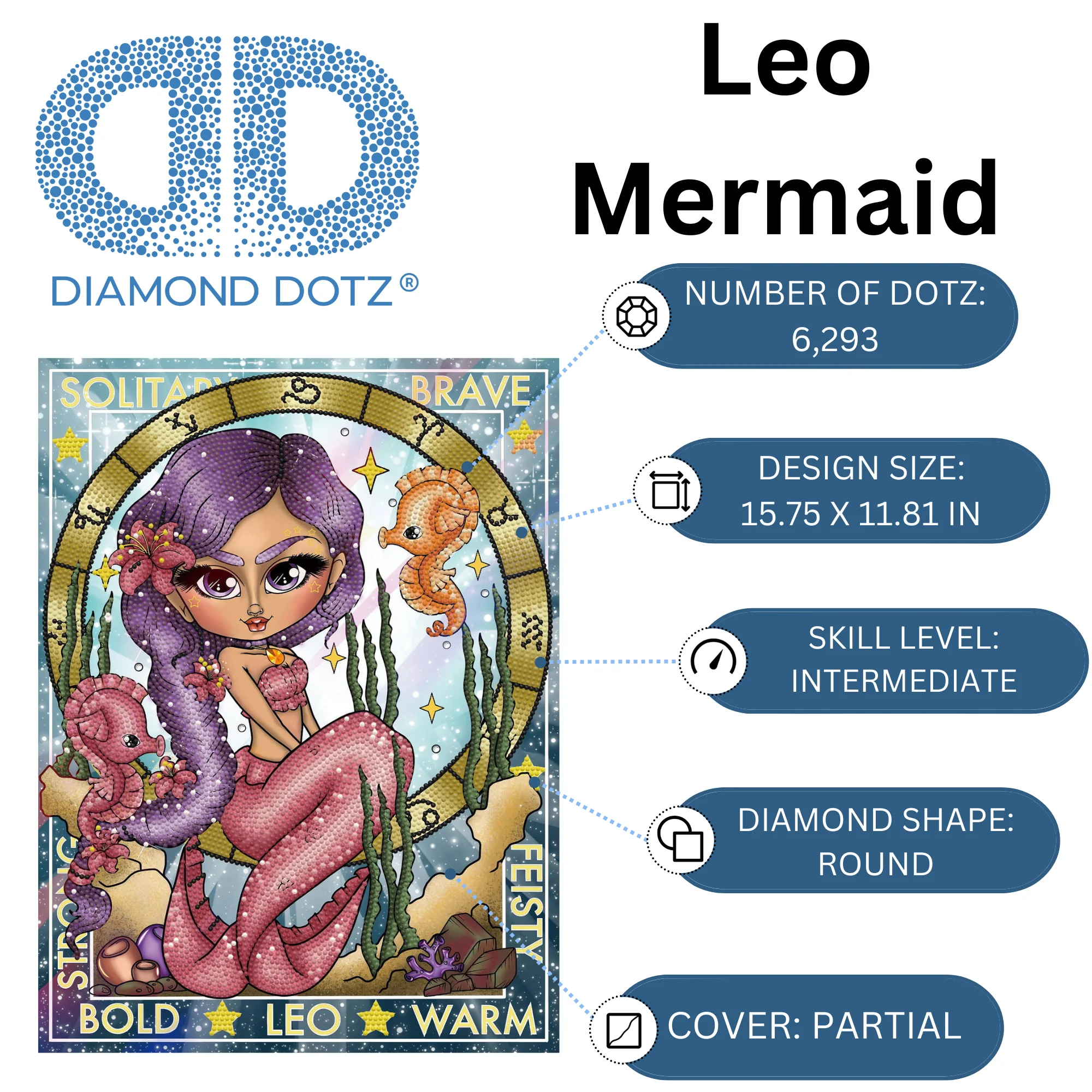 Diamond Dotz Leo - 11.8" x 15.8" - Image 3