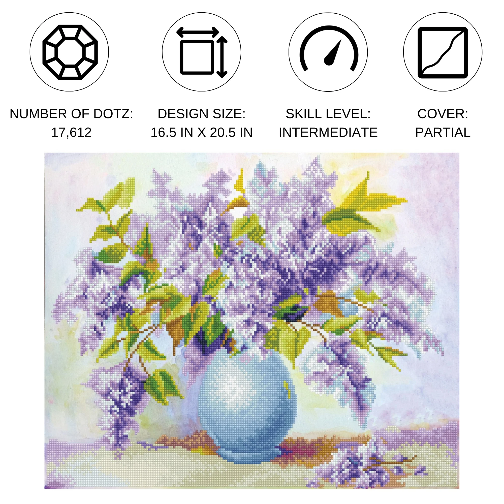 Diamond Dotz Lilac Perfume - 16.5" x 20.5" - Image 4