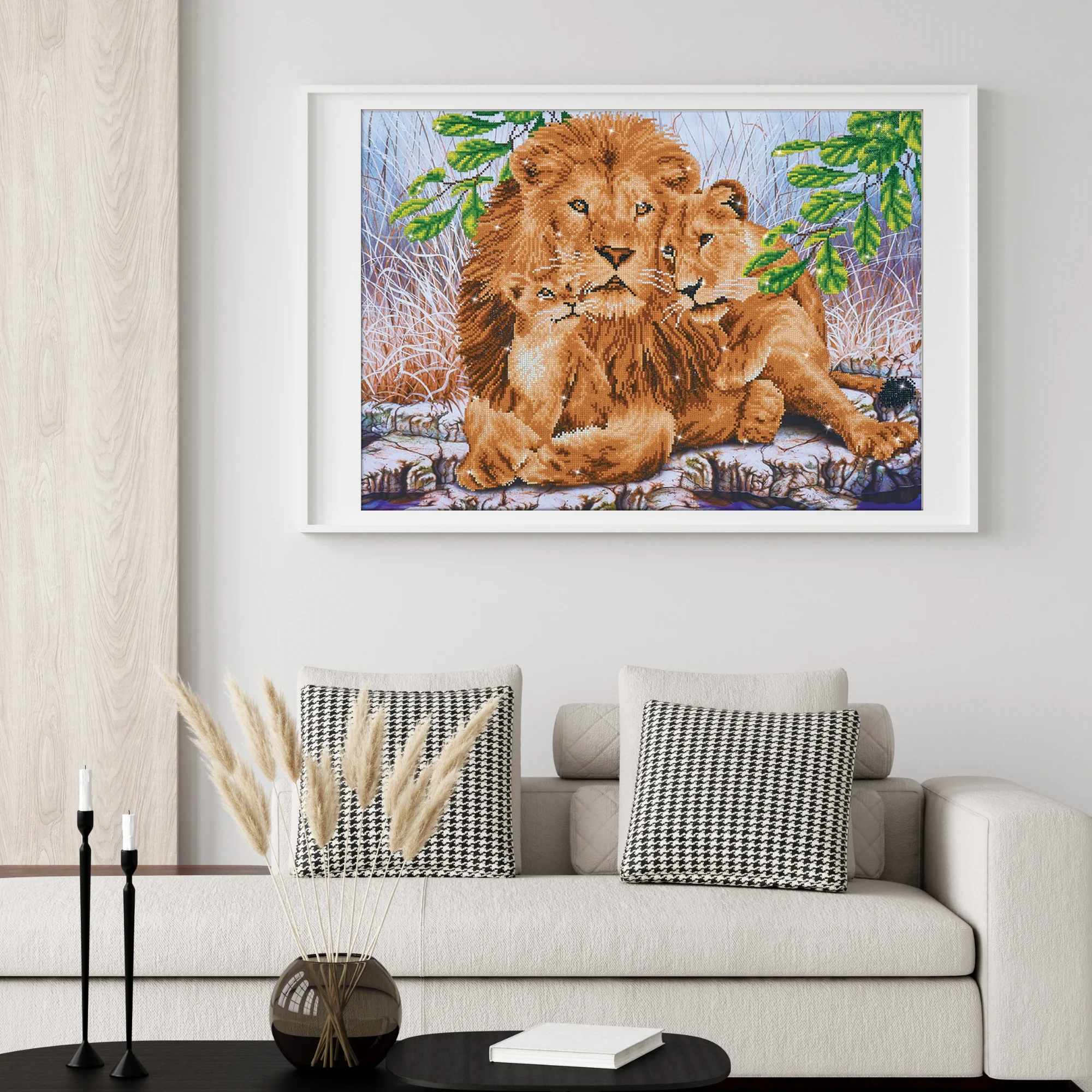 Diamond Dotz Lion Family - 30.3" x 21.7" - Image 2