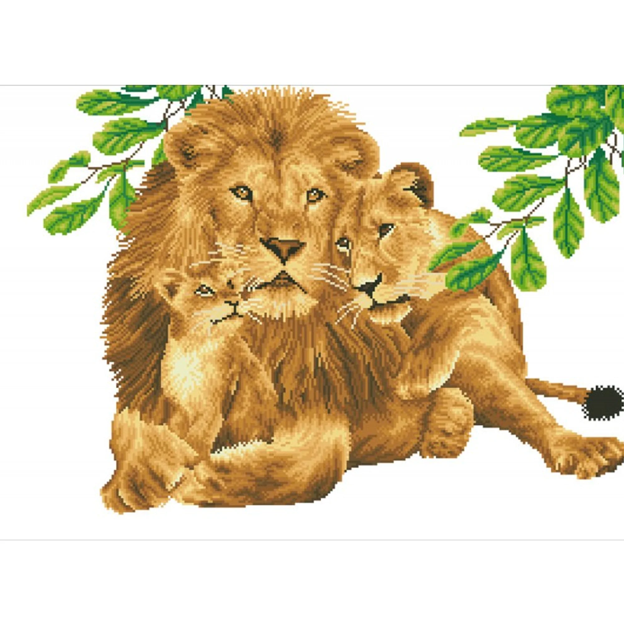 Diamond Dotz Lion Family - 30.3" x 21.7" - Image 5
