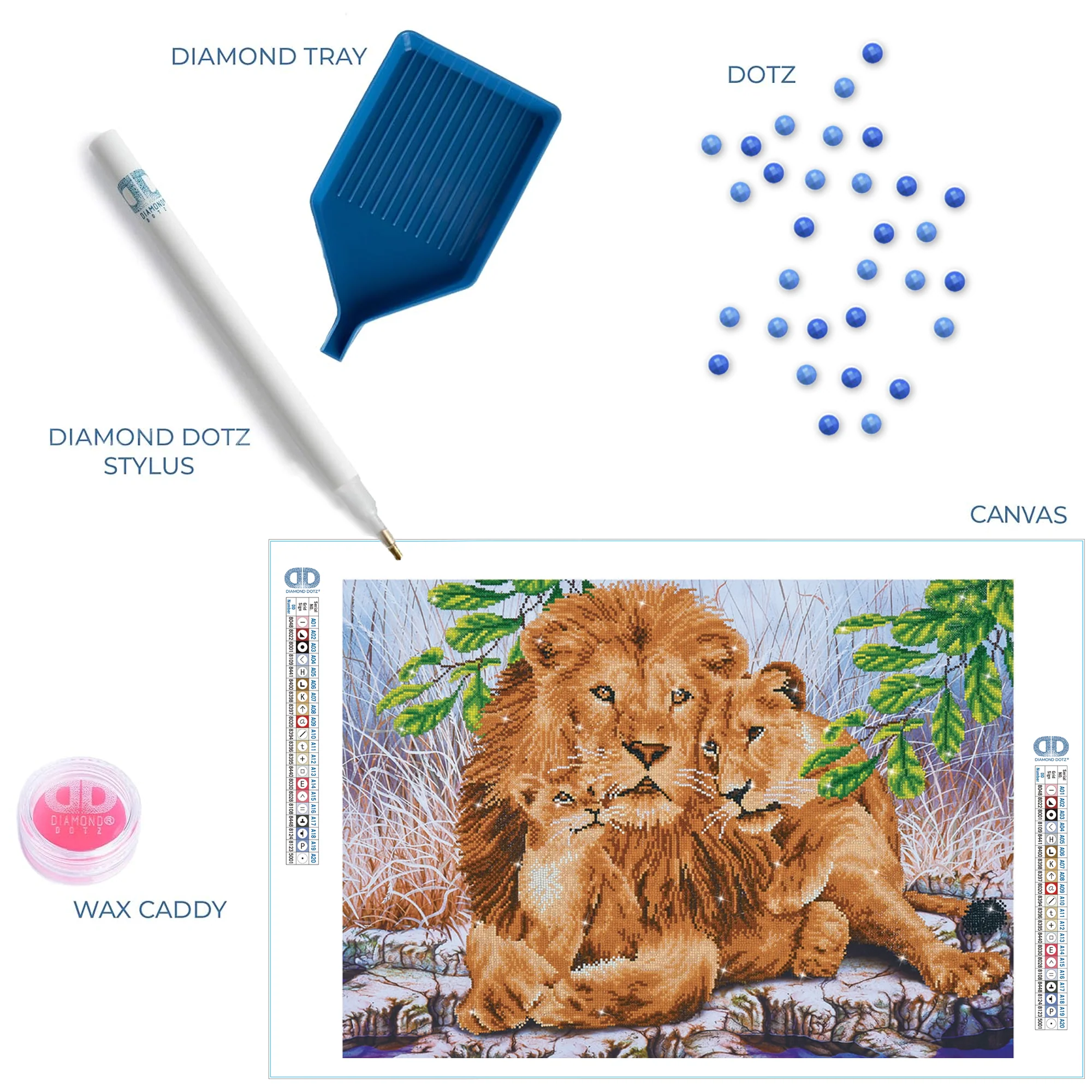 Diamond Dotz Lion Family - 30.3" x 21.7" - Image 6