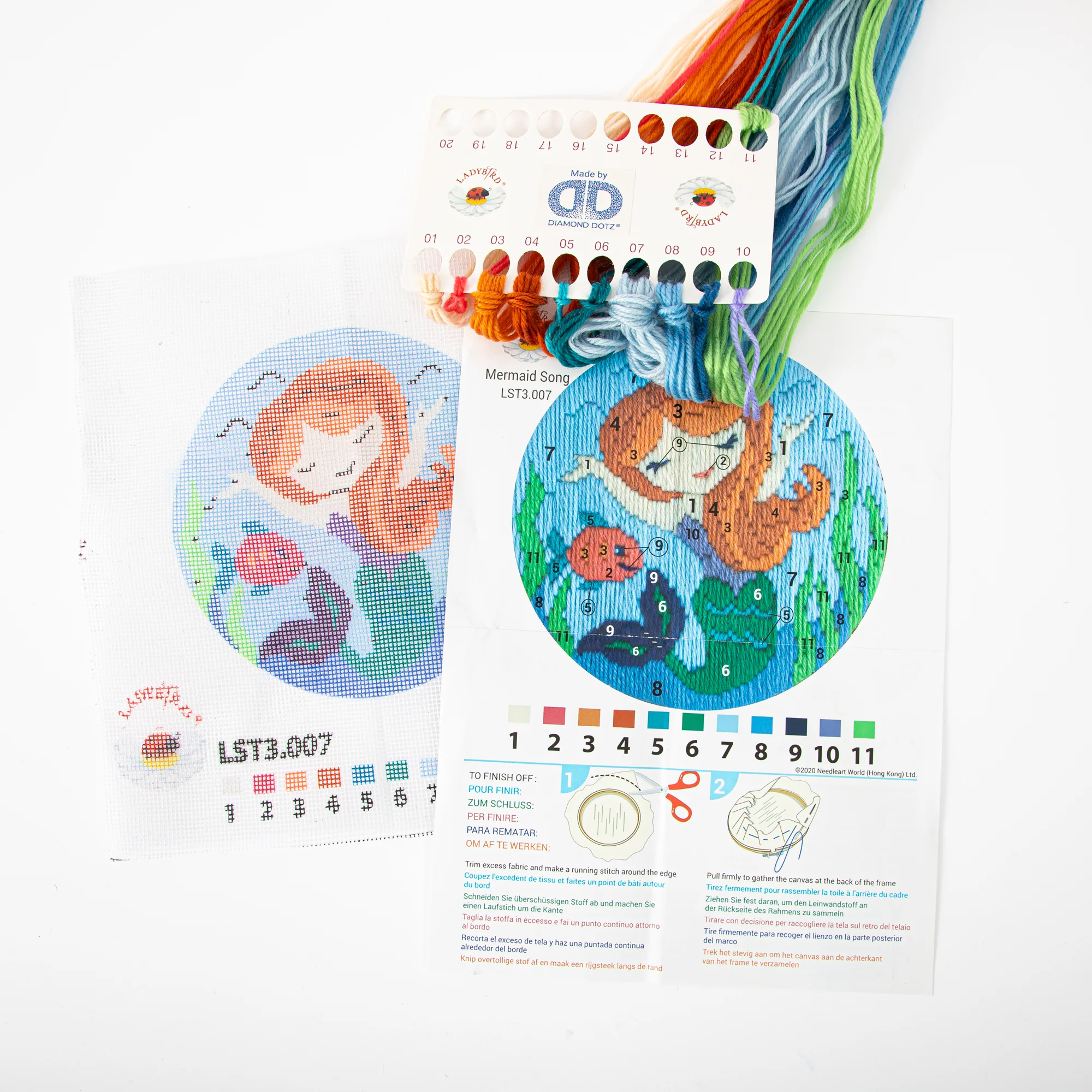 Diamond Dotz Long Stitch Cross Stitch Mermaid Song - 6.0" - Image 5