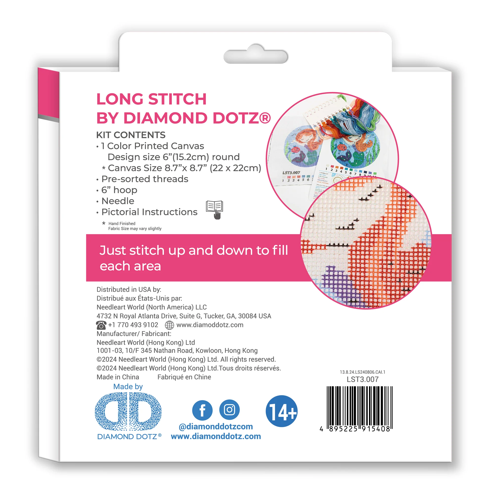 Diamond Dotz Long Stitch Cross Stitch Mermaid Song - 6.0" - Image 7