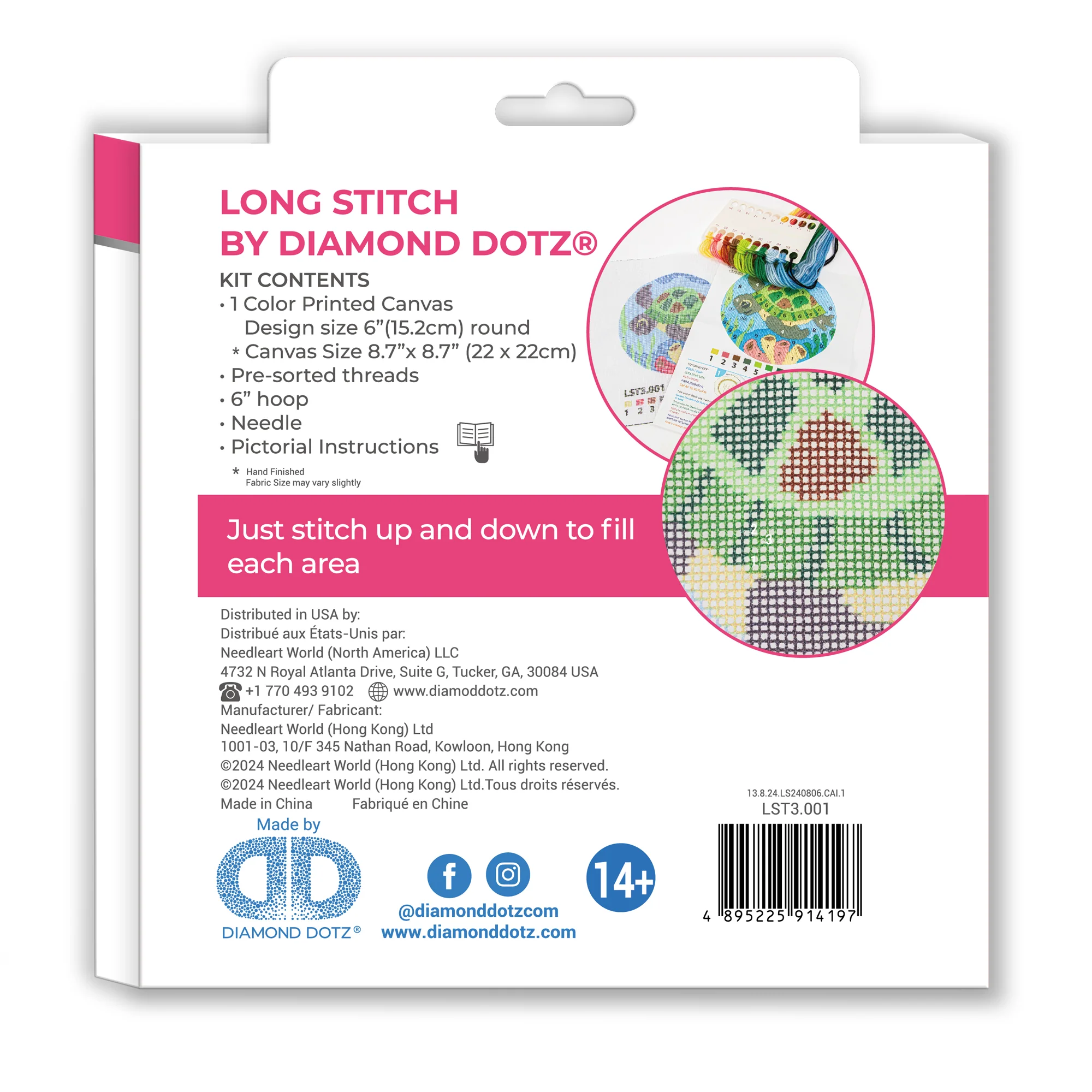 Diamond Dotz Long Stitch Cross Stitch Ocean Baby - 6.0" - Image 6