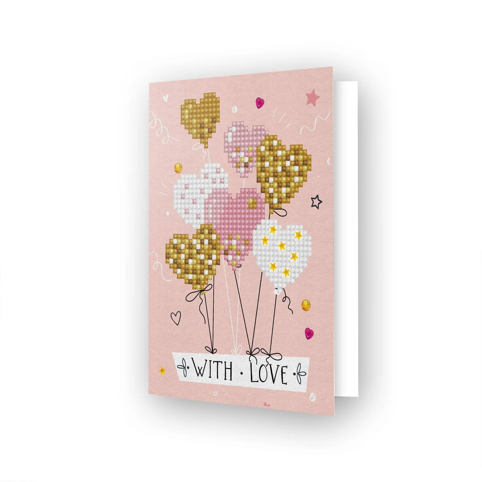 Diamond Dotz Love Balloons Greeting Card - 5.0" x 7.0"