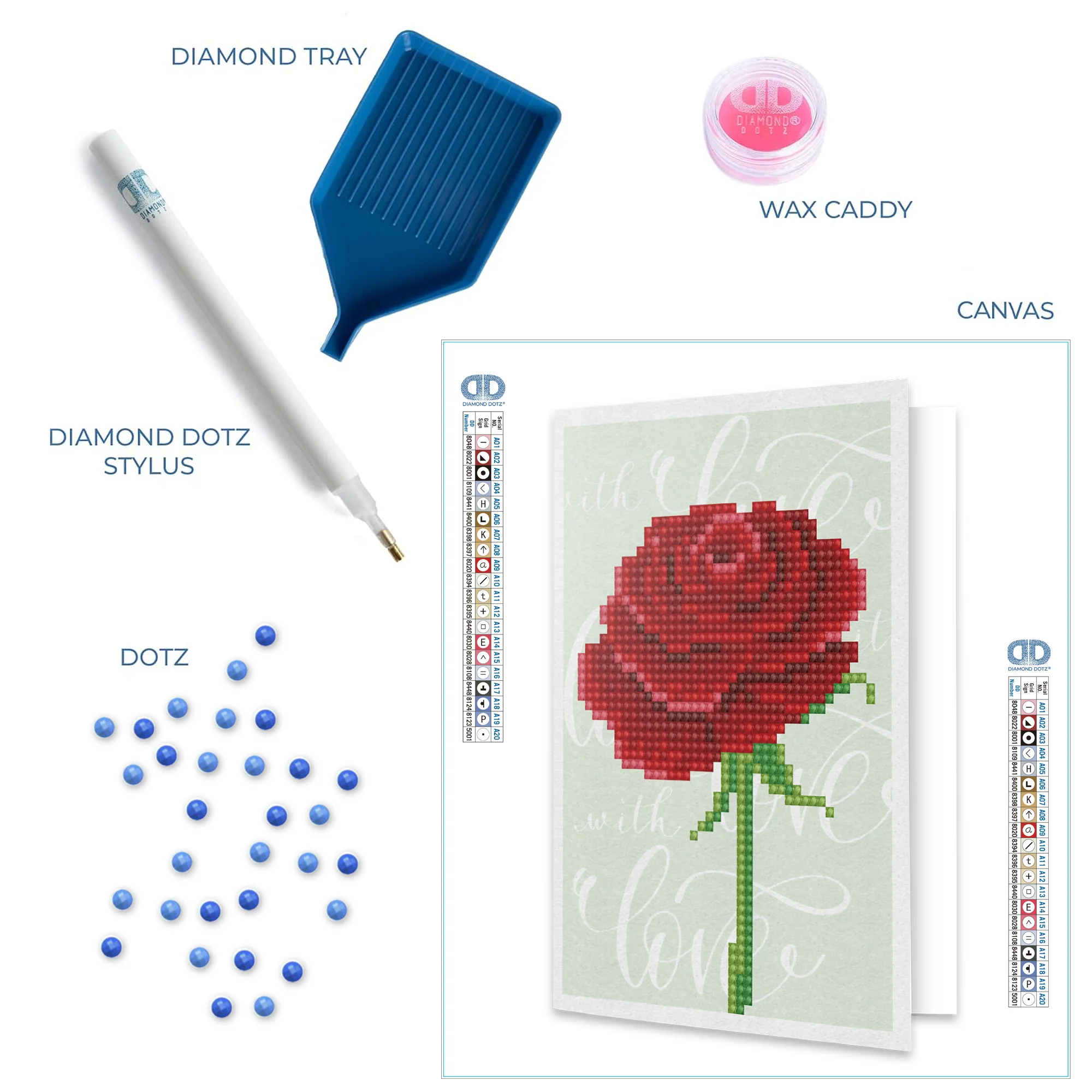 Diamond Dotz Love Rose Greeting Card - 5.0" x 7.0" - Image 6