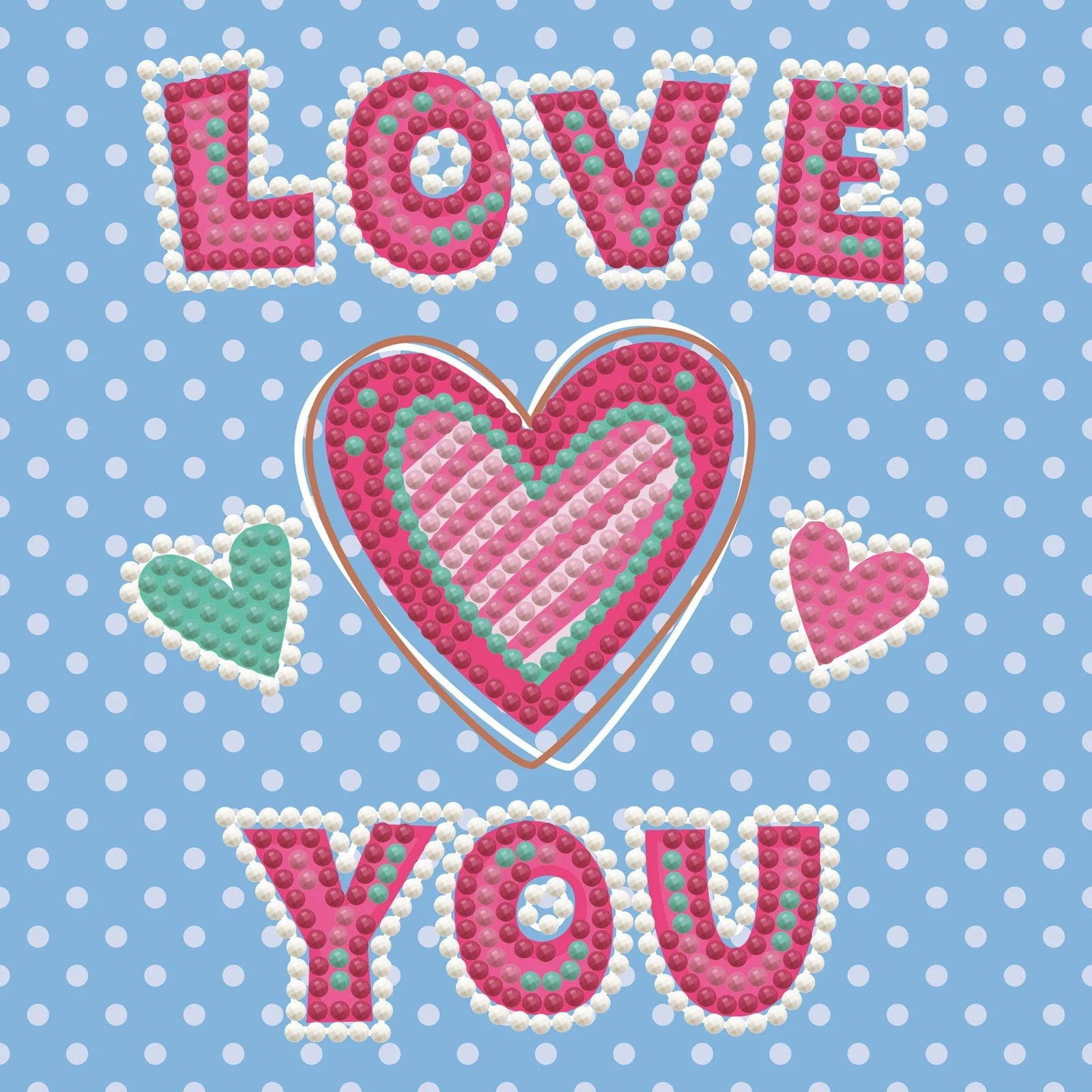 Diamond Dotz Decorative Box Love You - 5.9" x 5.9" - Image 4