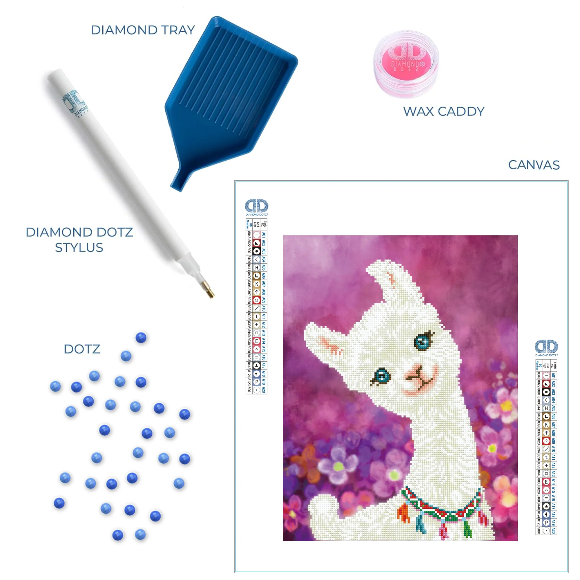 Diamond Dotz Lulu Llama with Frame - 12.6" x 16.5" - Image 5