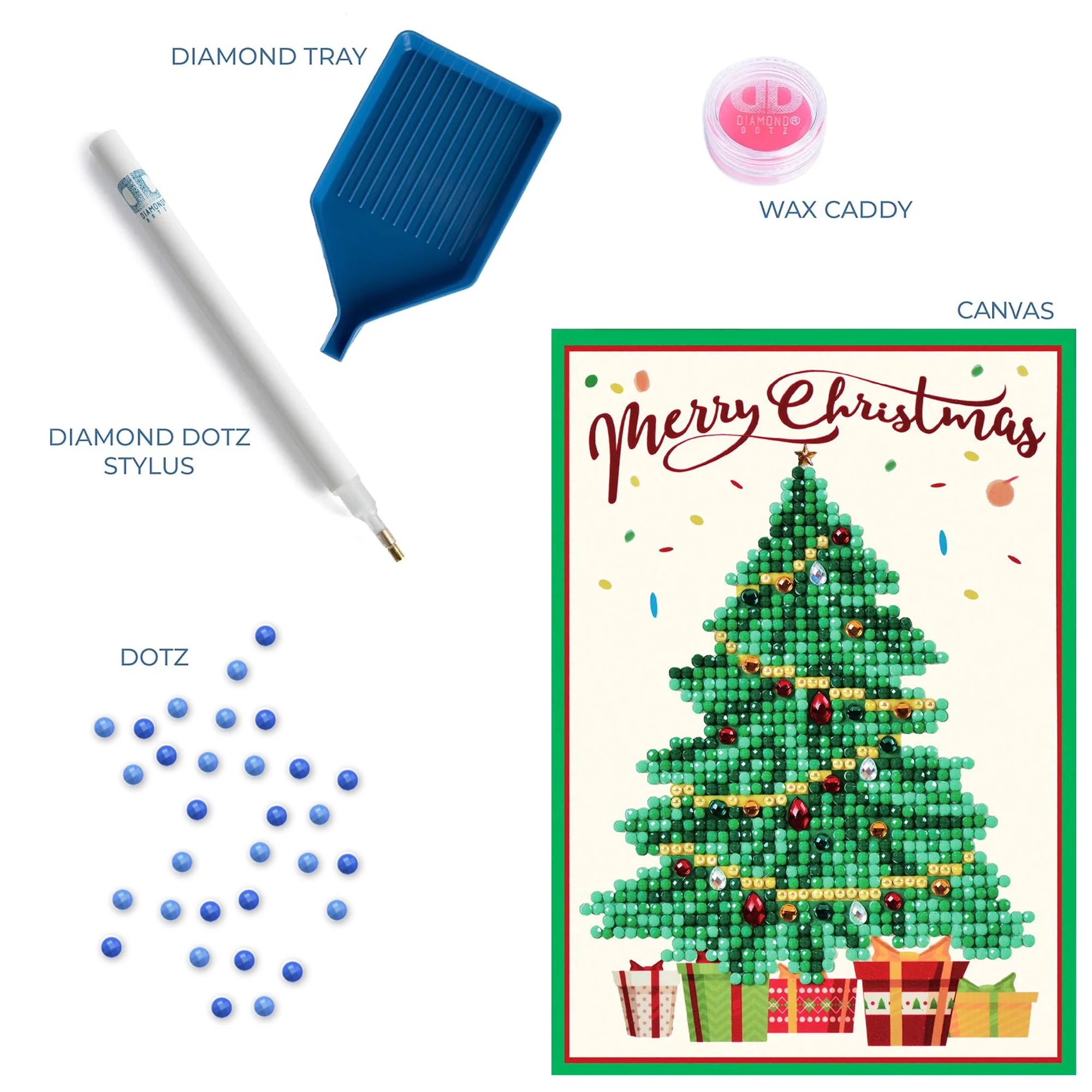 Diamond Dotz Merry Christmas Tree Greeting Card - 5.0" x 7.0" - Image 5