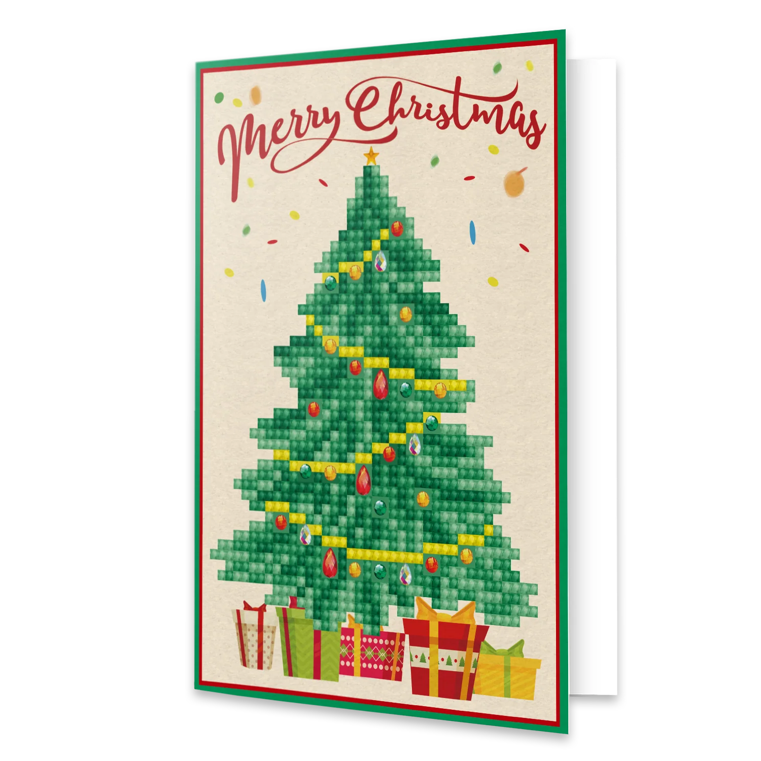 Diamond Dotz Merry Christmas Tree Greeting Card - 5.0" x 7.0" - Image 8