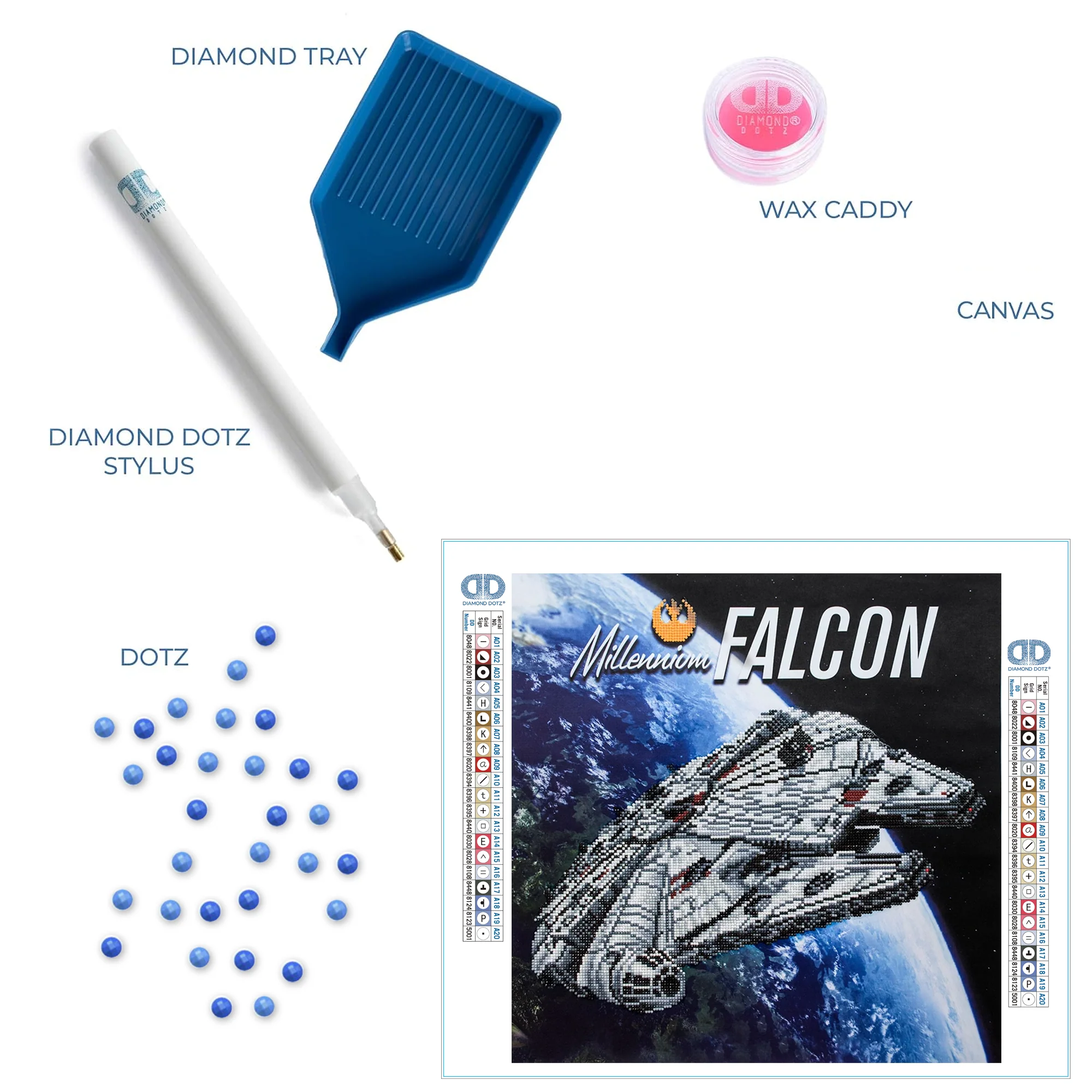 Diamond Dotz Millennium Falcon - 20.3" x 20.3" - Image 5