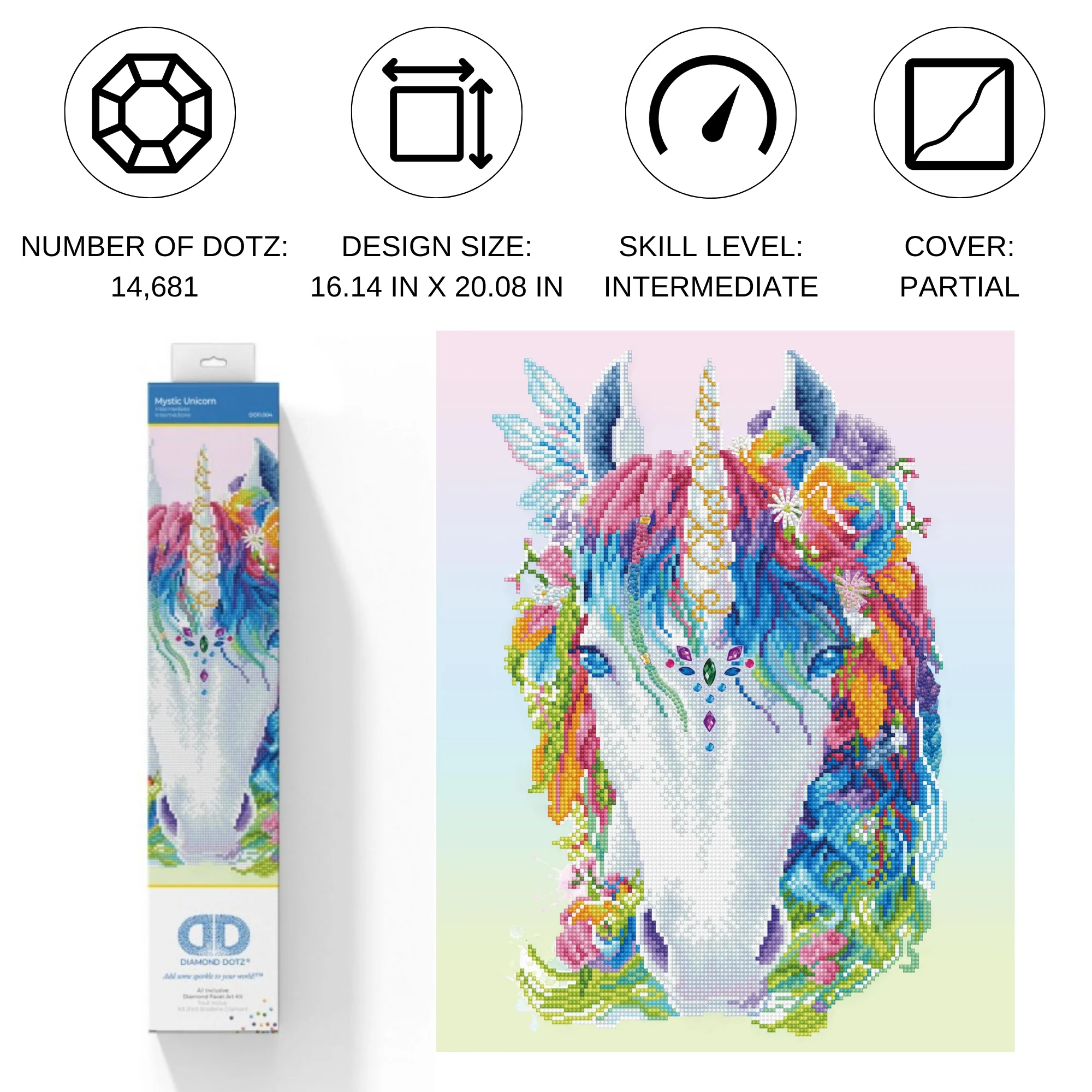 Diamond Dotz Mystic Unicorn - 16.1" x 20.1" - Image 5