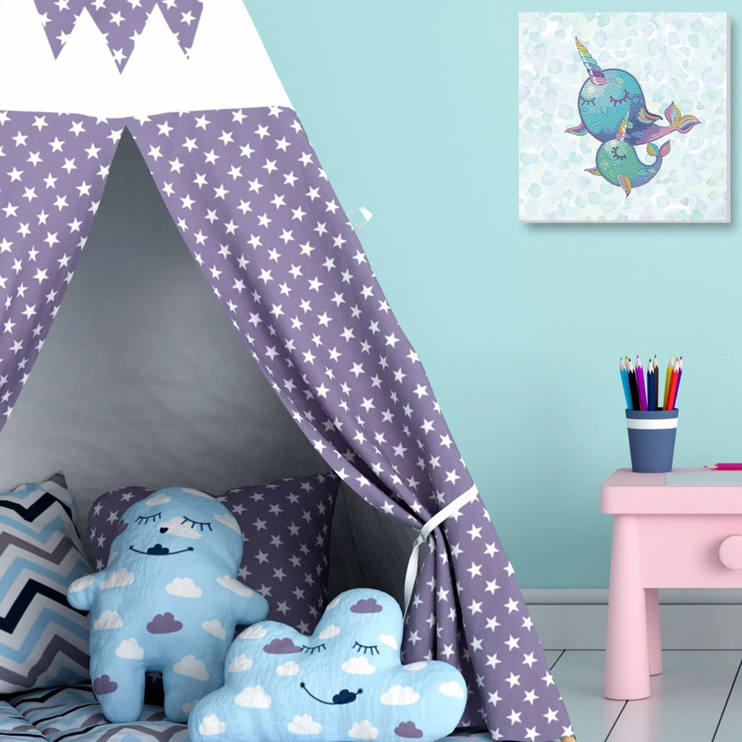 Diamond Dotz Decorative Box Narwhal Dreams - 8.7" x 8.7" - Image 4