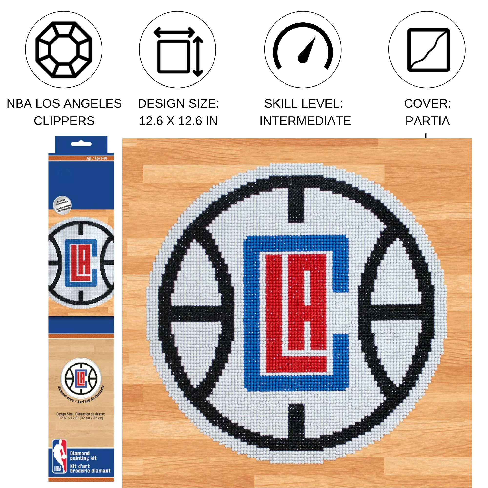 Diamond Dotz NBA LA Clippers - 12.6" x 12.6" - Image 3