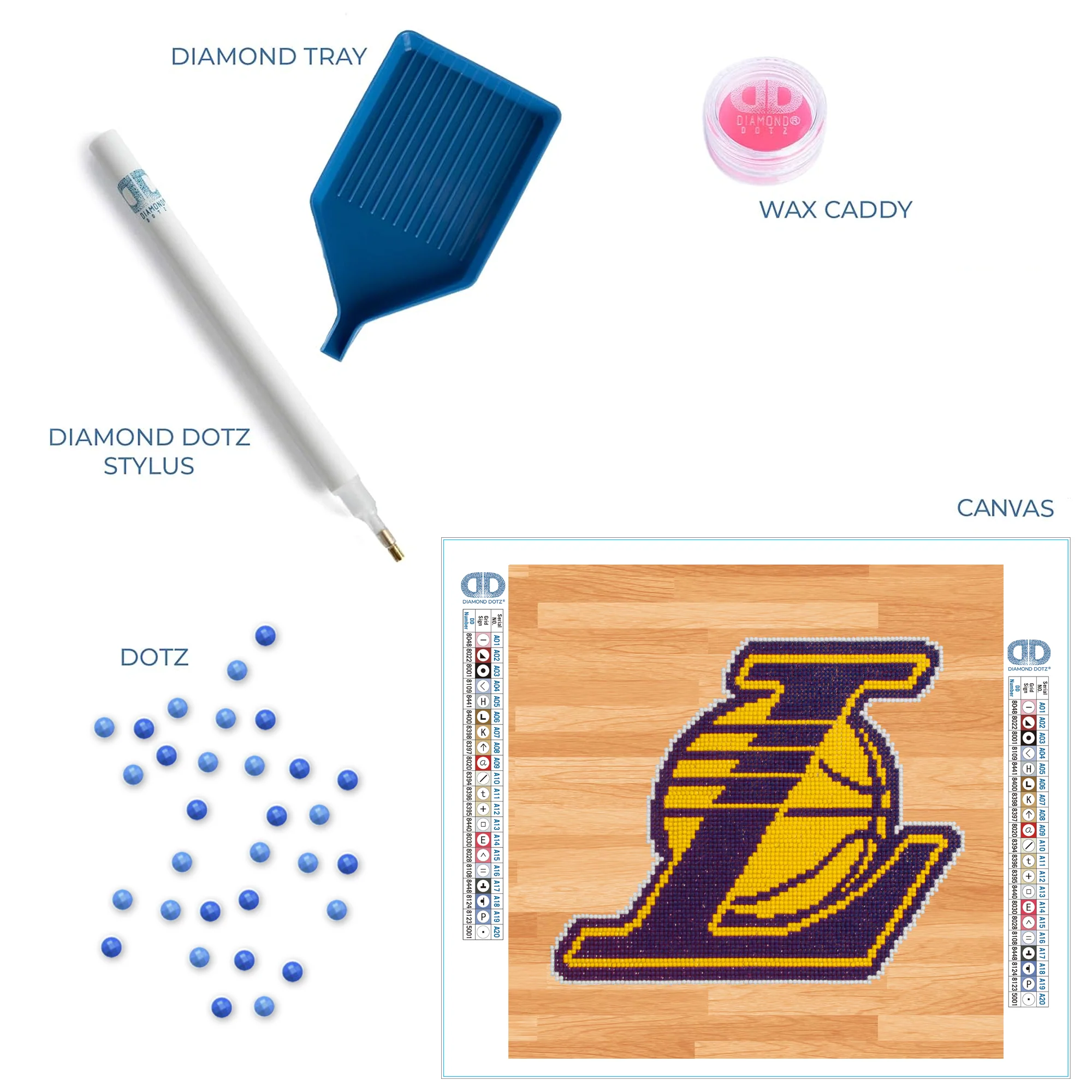 Diamond Dotz NBA Los Angeles Lakers - 12.6" x 12.6" - Image 5