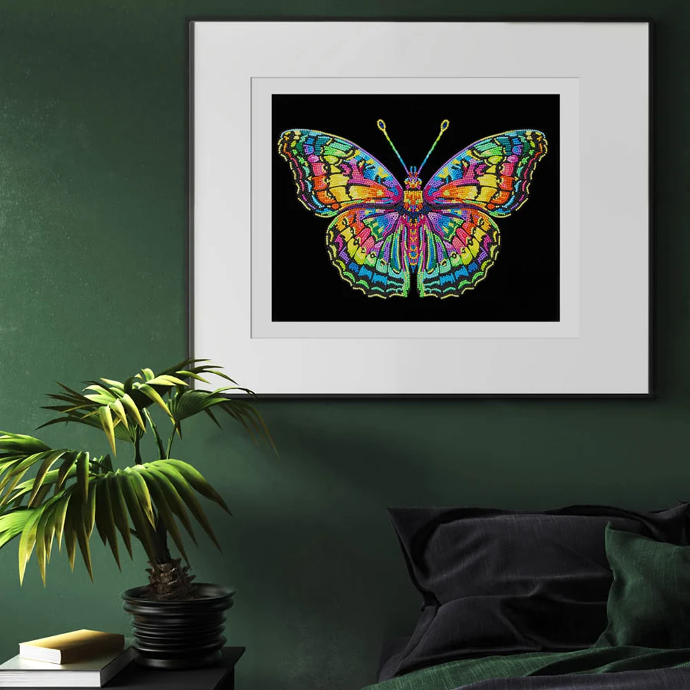 Diamond Dotz Neon Flock Butterfly - 18.0" x 14.0" - Image 4