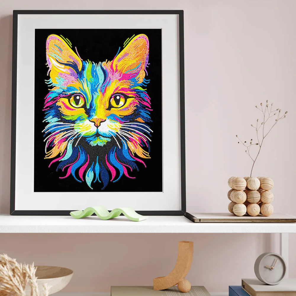 Diamond Dotz Neon Flock Cat - 14.0" x 18.0" - Image 4