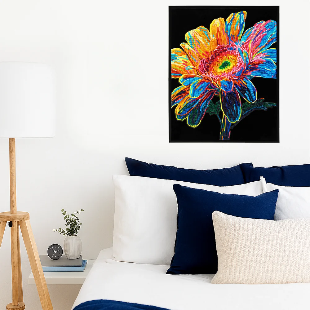Diamond Dotz Neon Flock Gerbera - 14.0" x 18.0" - Image 3