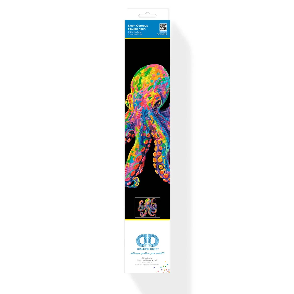Diamond Dotz Neon Flock Octopus - 18.0" x 14.0" - Image 7