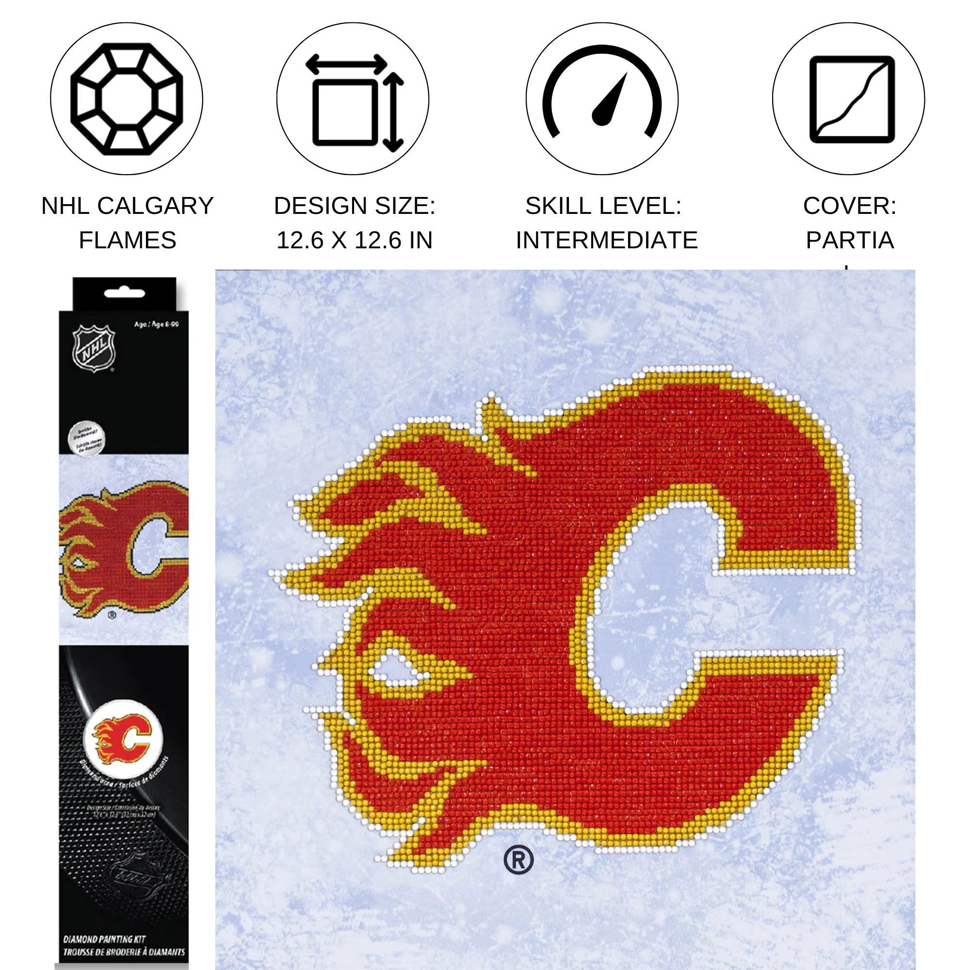 Diamond Dotz NHL Calgary Flames - 12.6" x 12.6" - Image 3