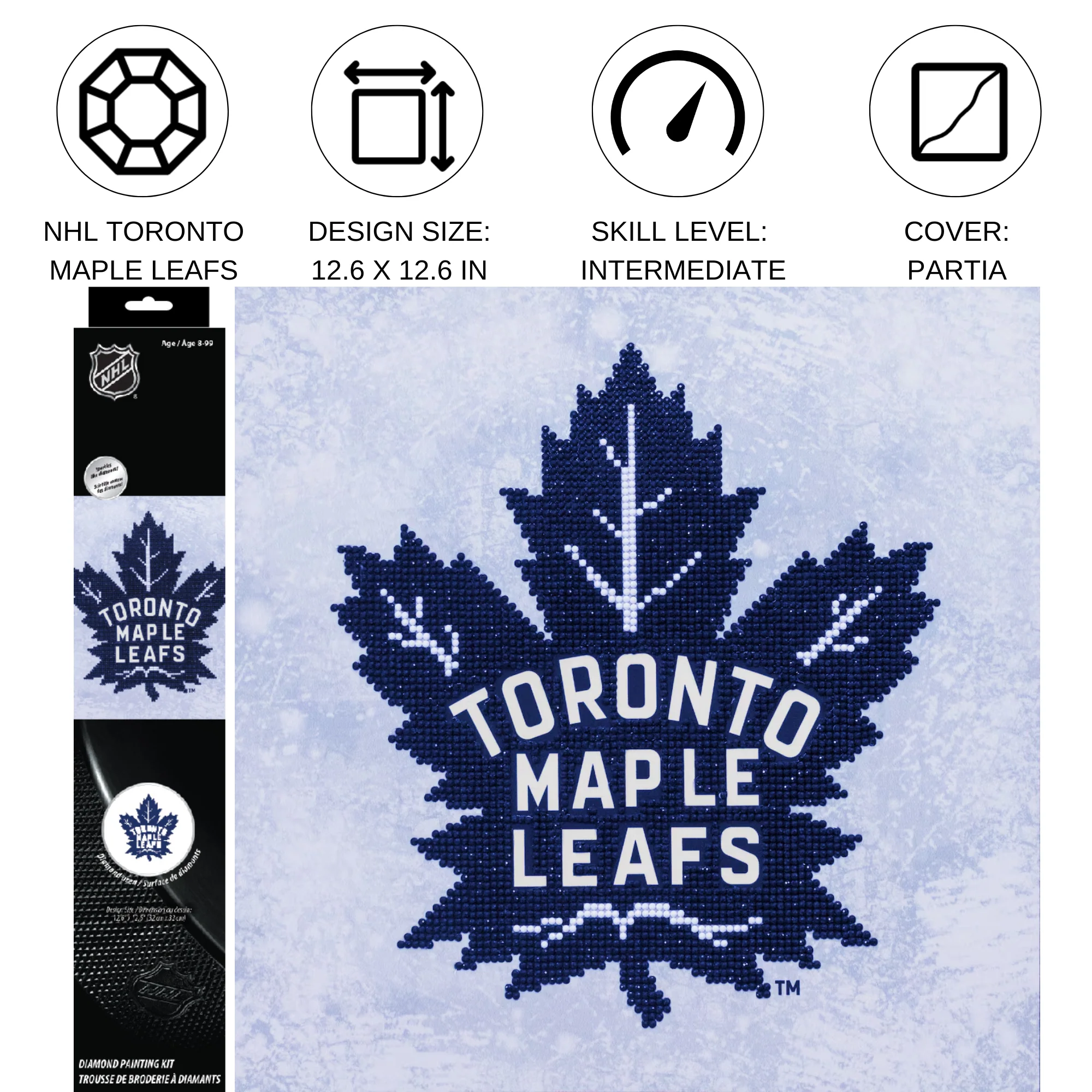 Diamond Dotz NHL Toronto Maple Leafs - 12.6" x 12.6" - Image 3