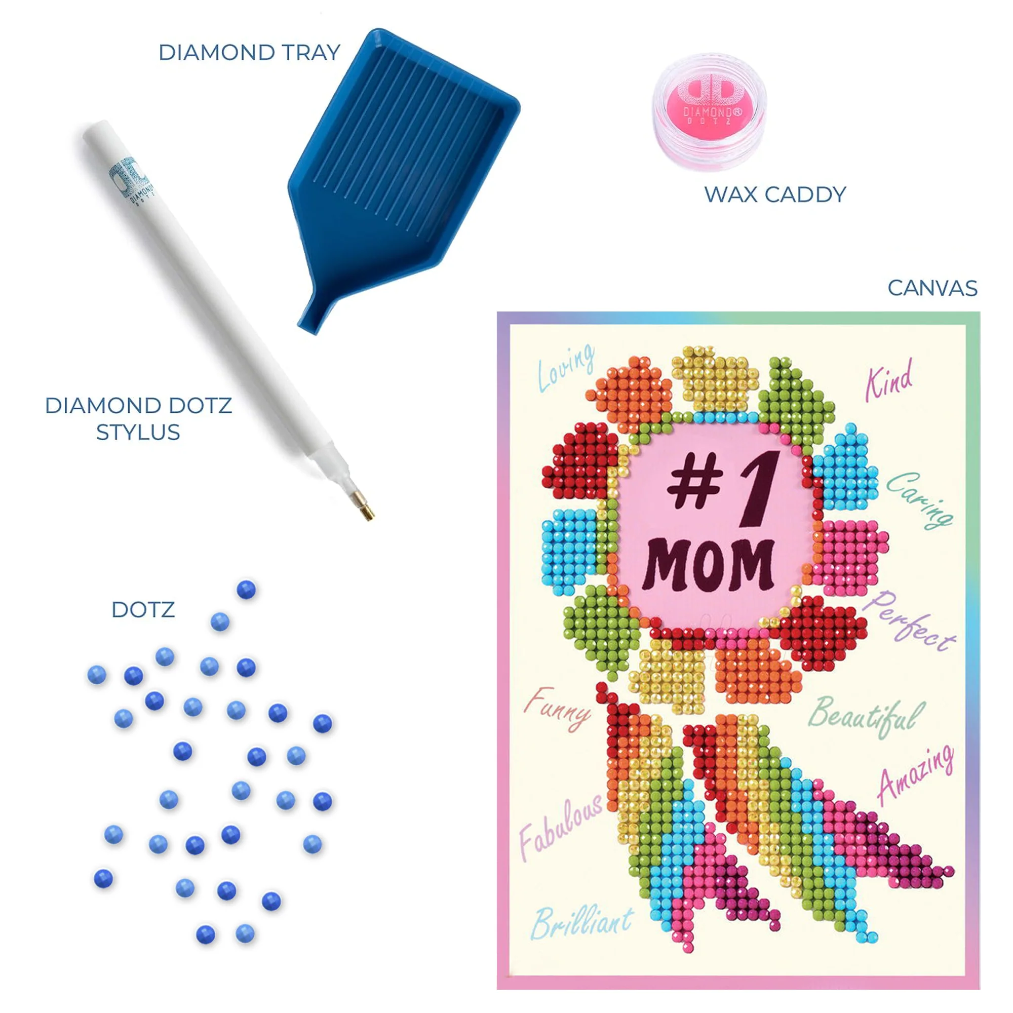 Diamond Dotz Number 1 Mom Greeting Card - 5.0" x 7.0" - Image 5