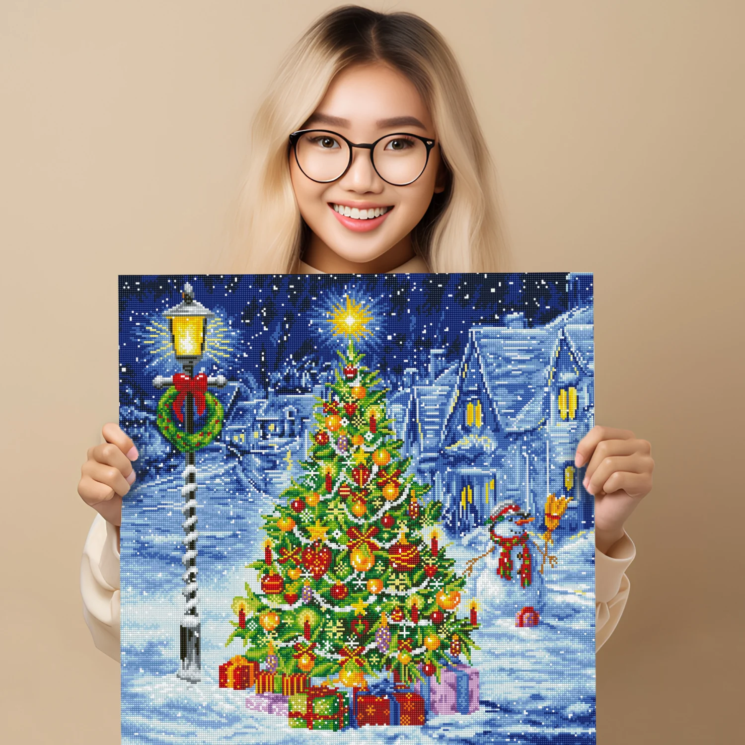 Diamond Dotz Oh Christmas Tree - 26.4" x 26.4" - Image 2