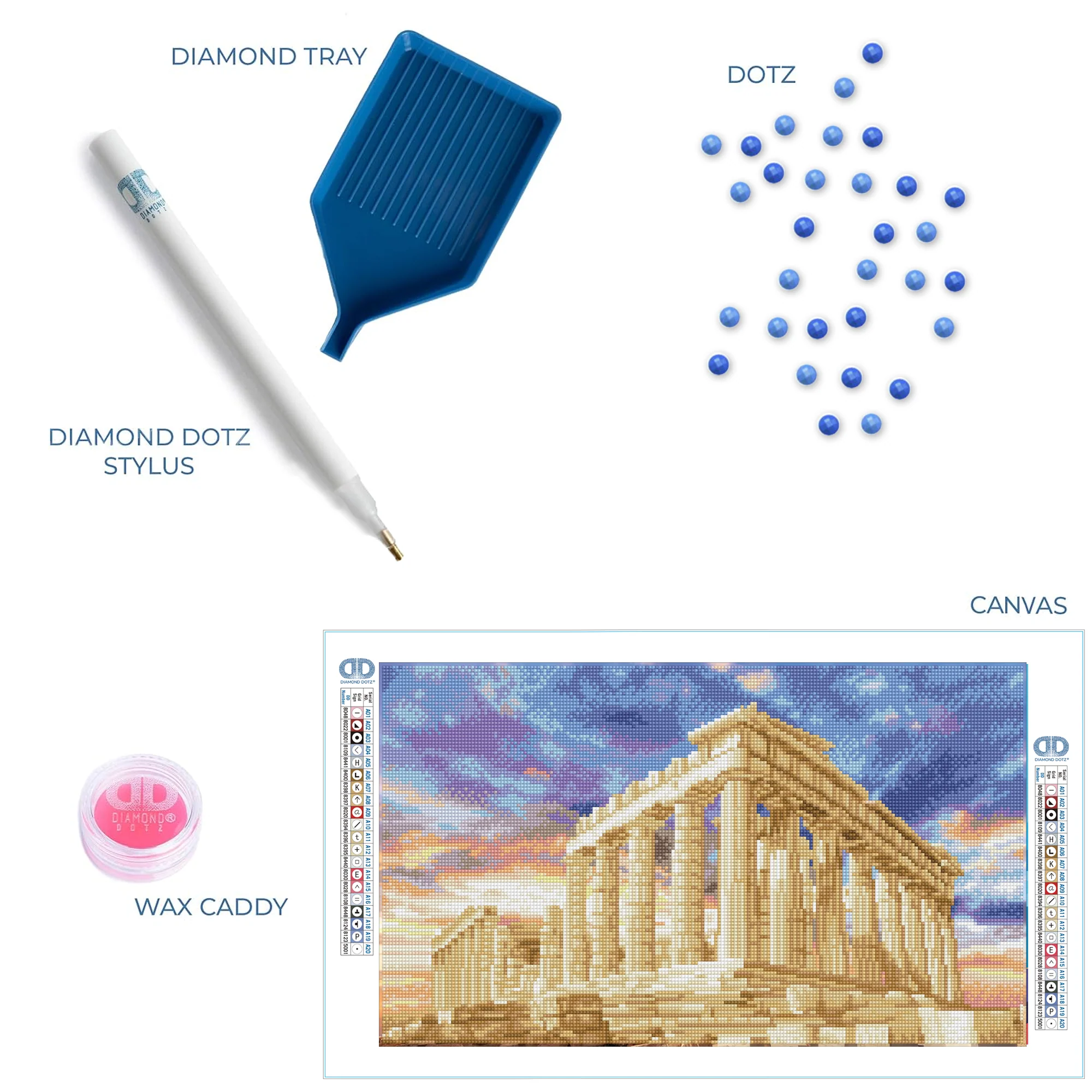 Diamond Dotz Parthenon Temple - 20.5" x 12.2" - Image 5