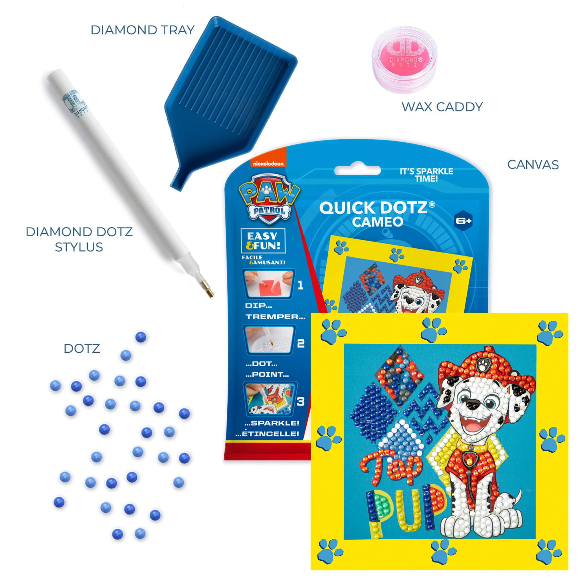 Diamond Dotz DOTZIES PAW PATROL Top Pup Diamond Painting - 5.1" x 5.1" - Image 6
