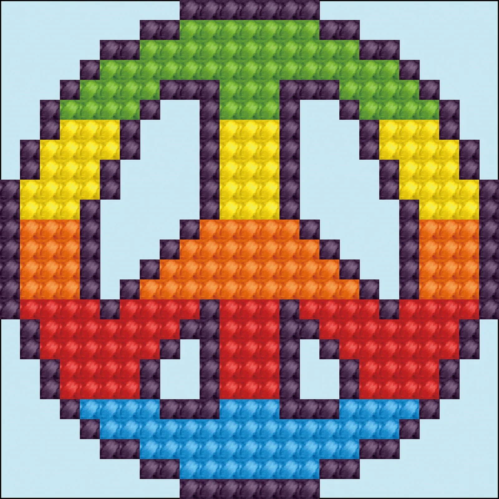 Diamond Dotz Peace Man - 3.0" x 3.0" - Image 3
