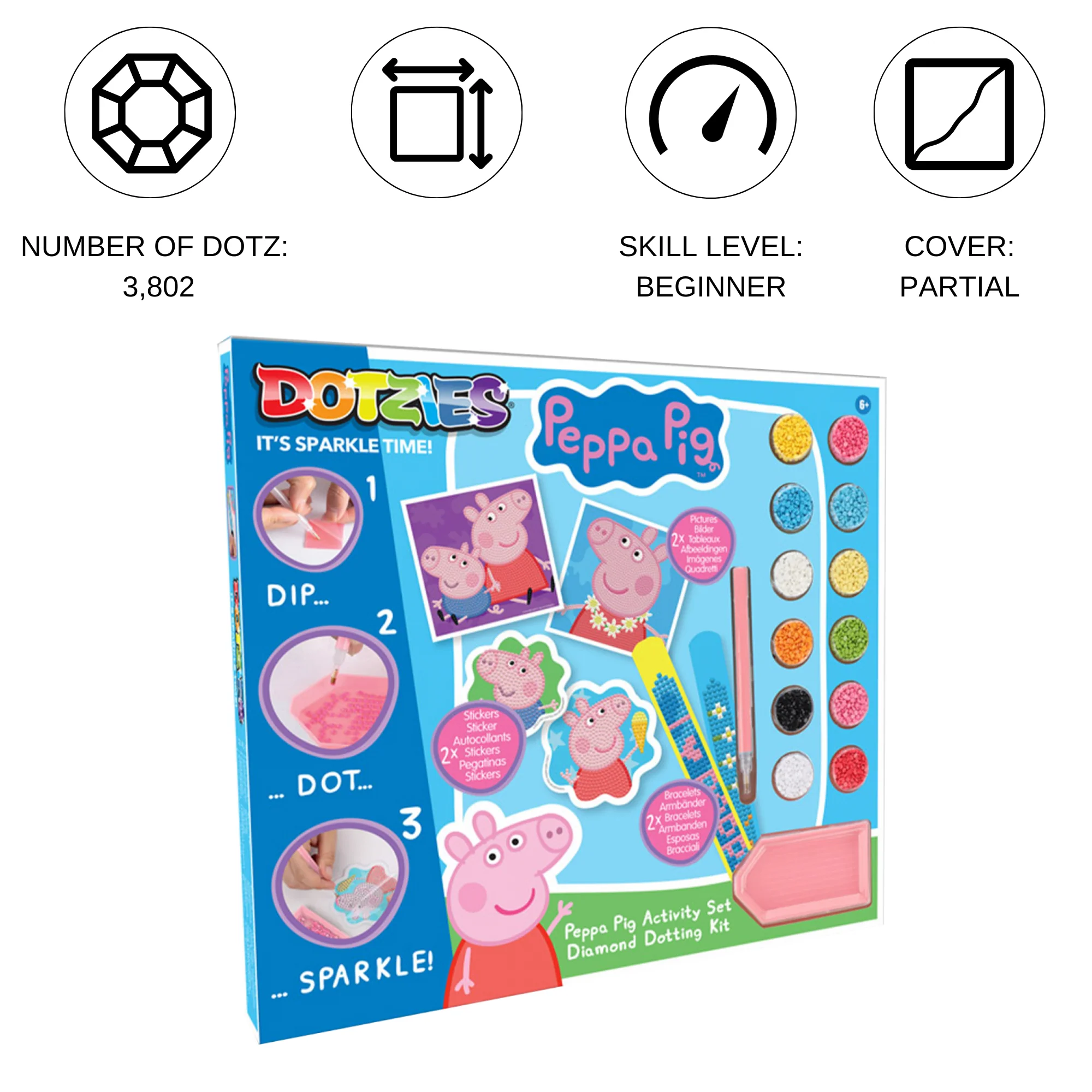 Diamond Dotz DOTZIES Peppa Pig Activity Set Diamond Painting - Image 3