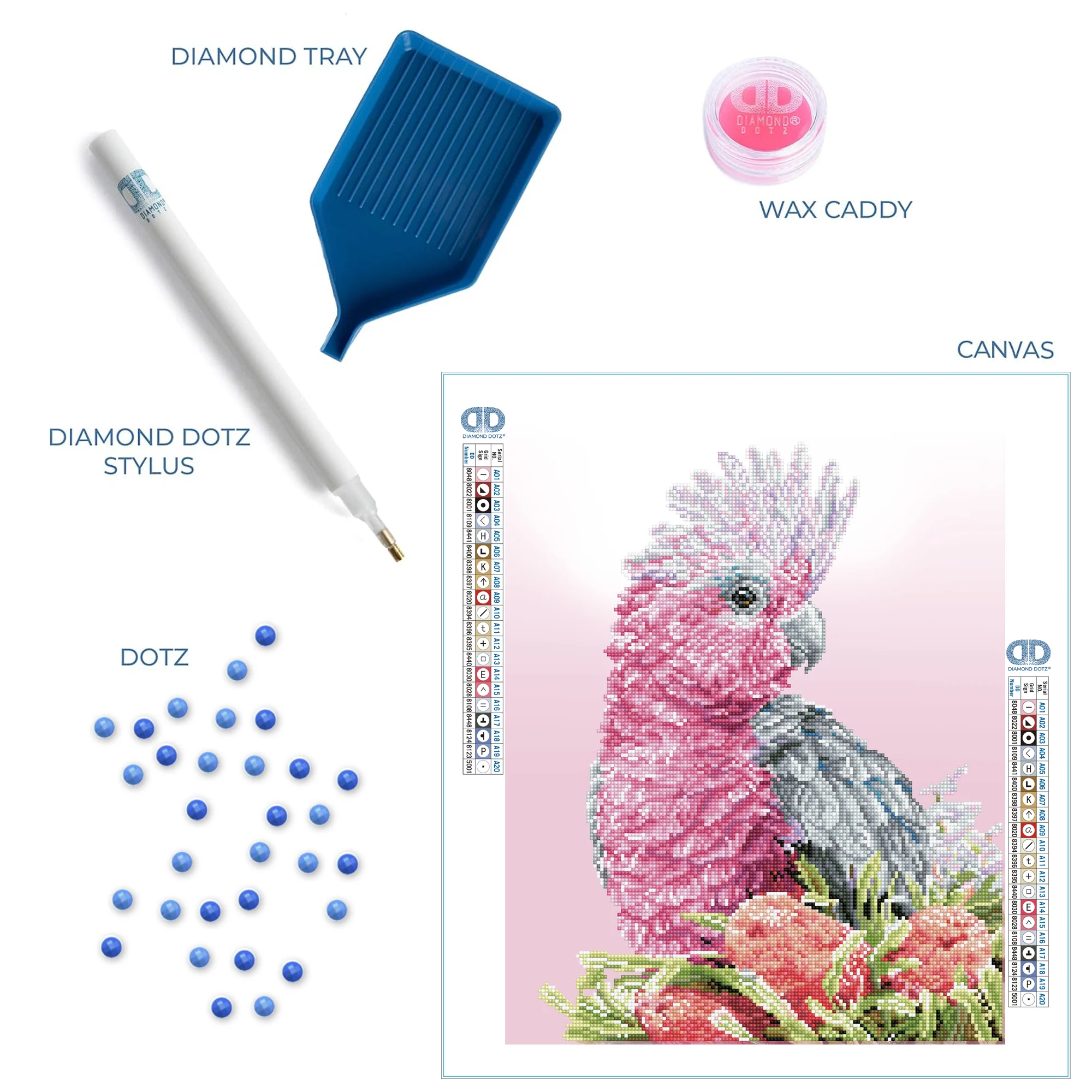 Diamond Dotz Pink Galah & Banksias - 16.1" x 20.1" - Image 5