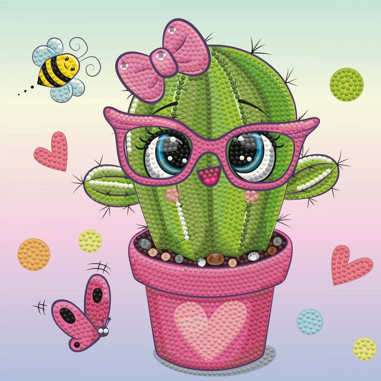 Diamond Dotz DOTZIES Pretty in Pink Cactus Diamond Painting - 9.1" x 9.1" - Image 16