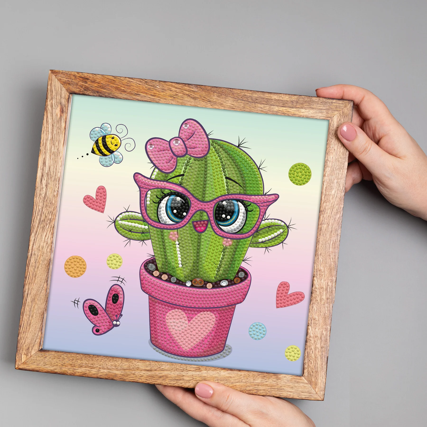 Diamond Dotz DOTZIES Pretty in Pink Cactus Diamond Painting - 9.1" x 9.1" - Image 19